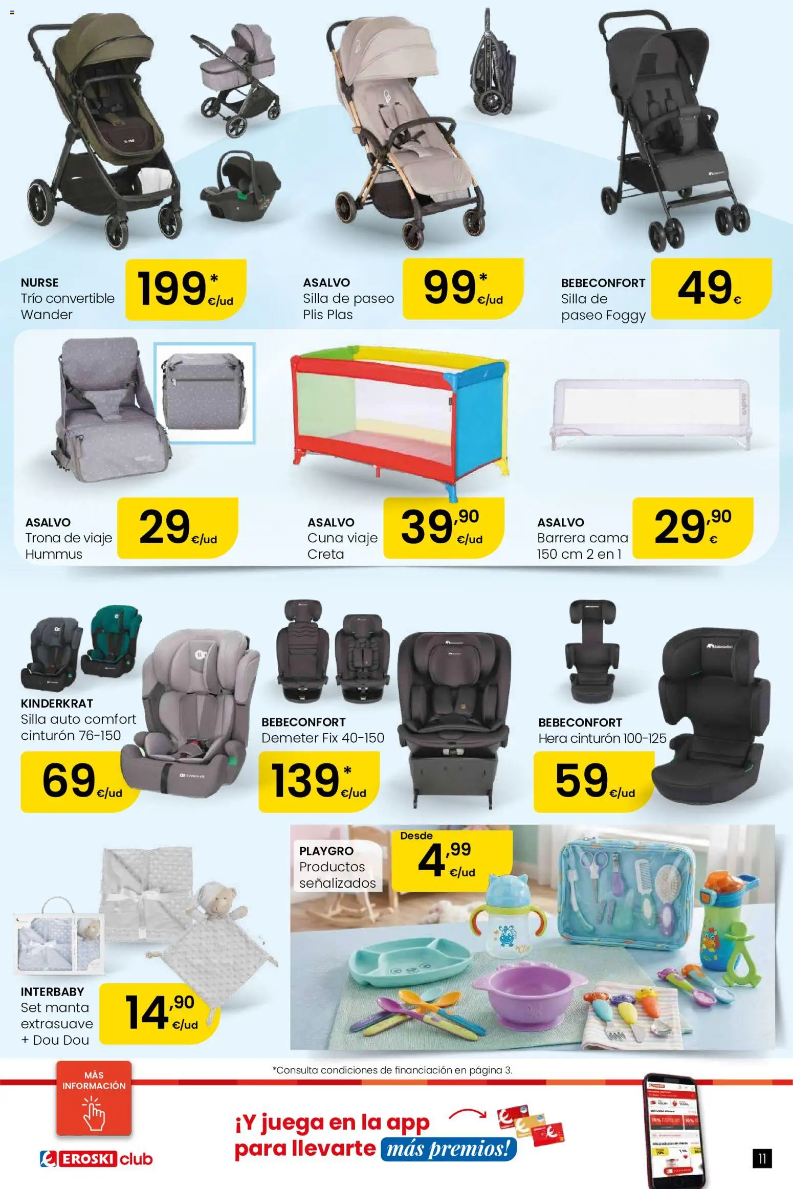 Eroski Oh! OFERTA Málaga │ válido desde el 11.06.2026 | Página: 11 | Productos: Cinturón, Manta, Juega, Cama