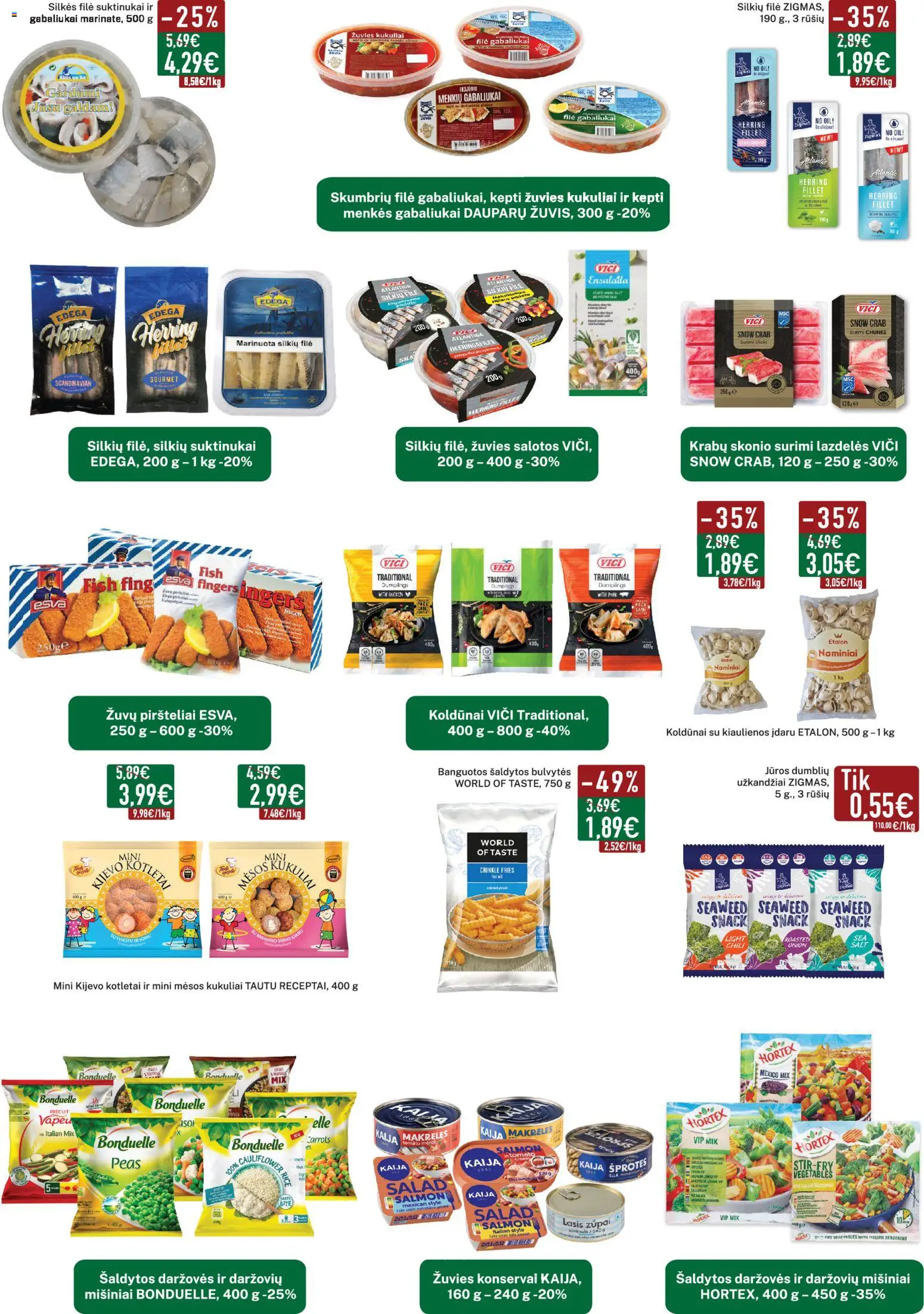 Elimart - TAU akcijos nuo 04.05.2026 | Puslapis: 3 | Prekių: Salotos, Kiaulienos, Silkių filė, Konservai