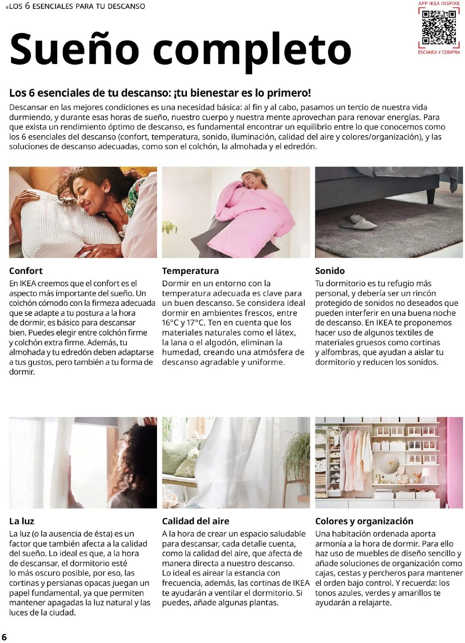 Catálogo IKEA Confort │ válido desde el 01.02.2026 | Página: 6 | Productos: Edredón, Té, Muebles, Almohada