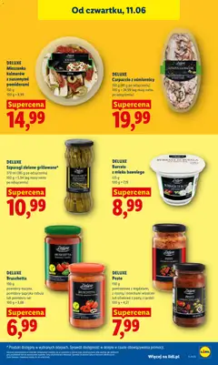 Pogląd oferty "DELUXE Burrata z mleka bawolego, 125 g" - ważna od 11.06.2026 | Strona: 61 | Produkty: Papryka, Carpaccio, Szparagi, Ricotta