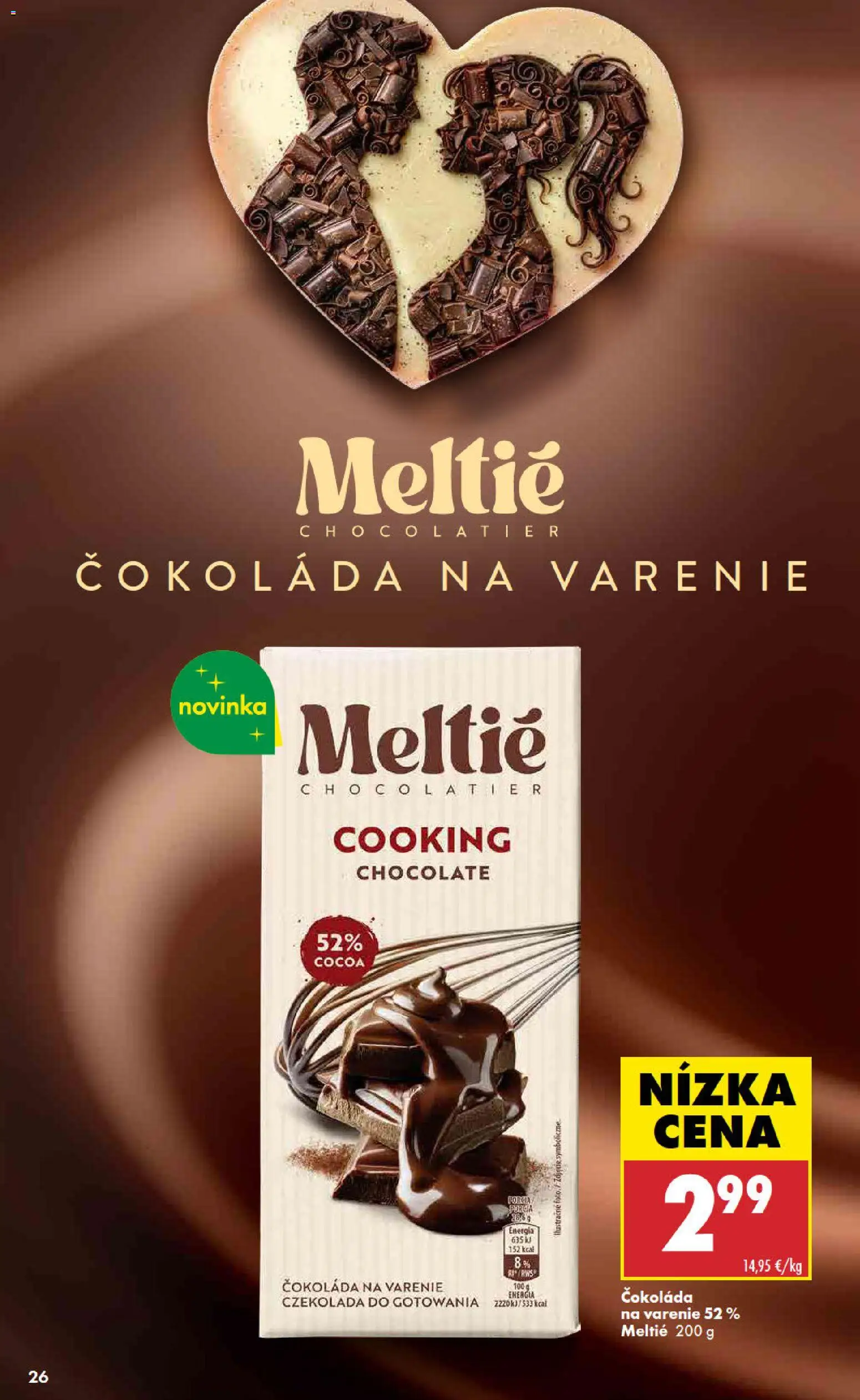 Nové Biedronka akcie – leták je platný od 17.09.2026 | Strana: 26 | Produkty: Čokoláda na varenie, Čokoláda