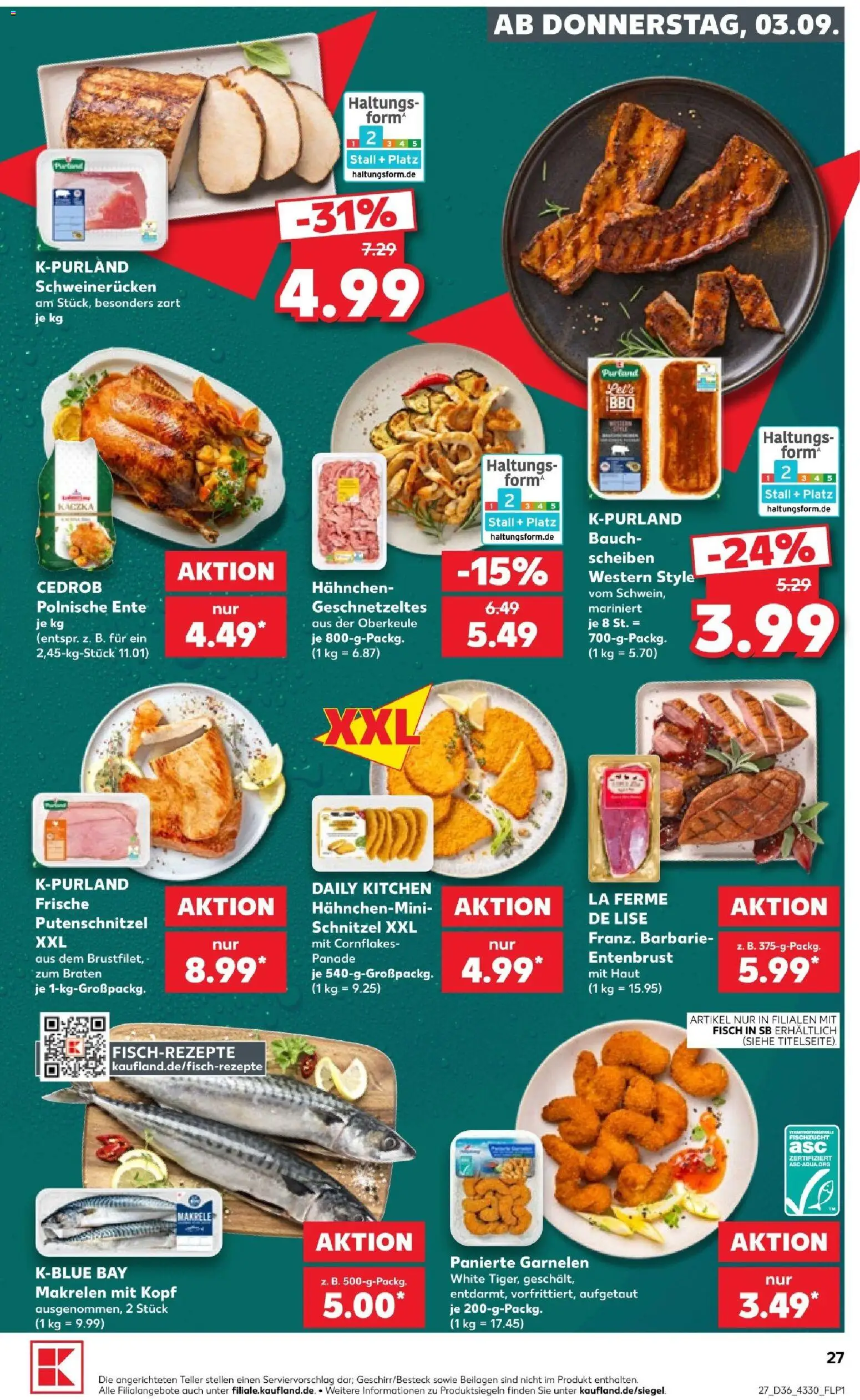 Kaufland Prospekt Berlin – gültig ab 03.09.2026 | Seite: 27 | Produkte: Beilagen, Bockwurst, Knoblauch, Salami