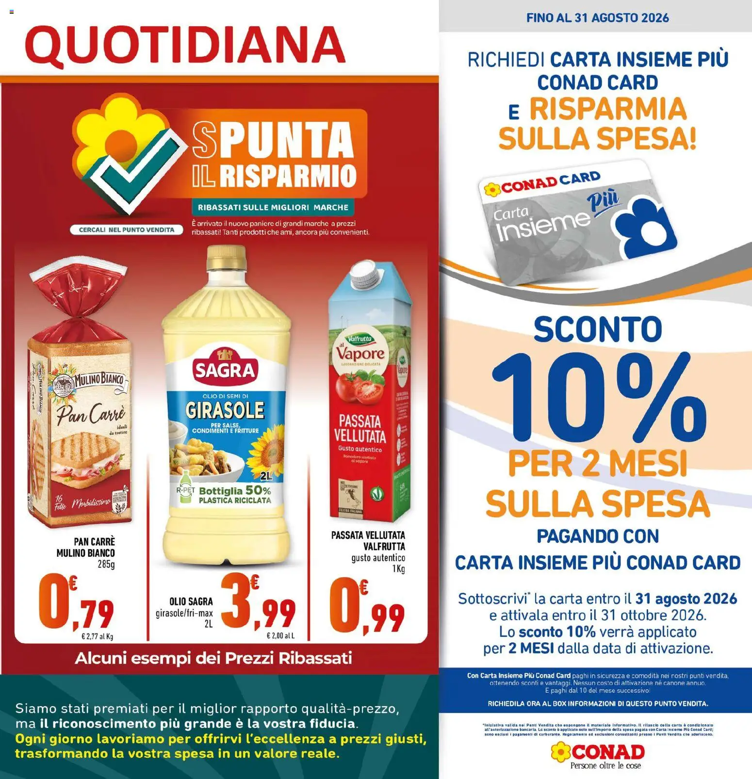 Volantino Conad del 15/07/2026 | Pagina: 23 | Prodotti: Pomodoro, Olio, Data, Olio di semi di girasole