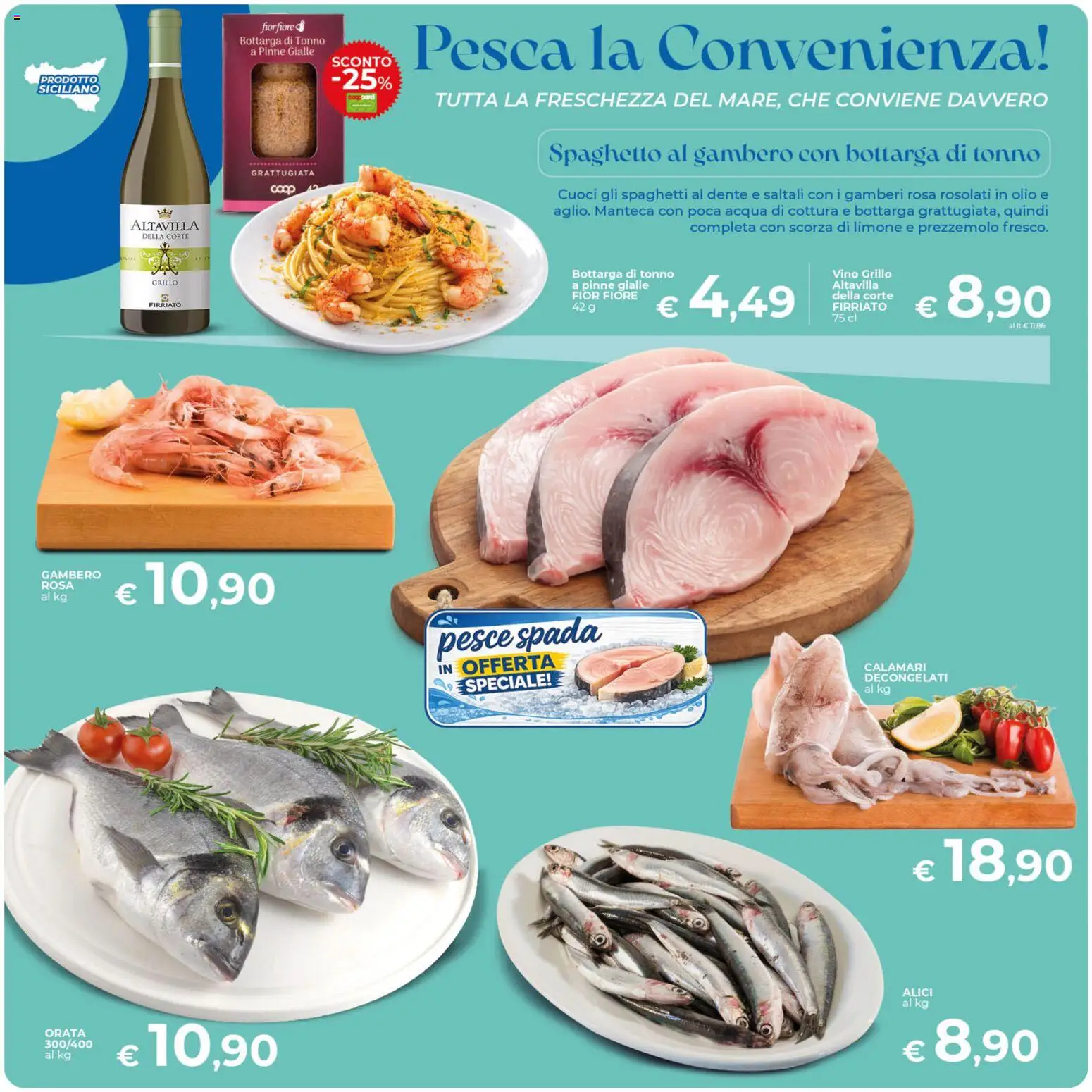 Volantino COOP del 30/07/2026 | Pagina: 18 | Prodotti: Calamari, Limone, Prezzemolo, Pesce spada