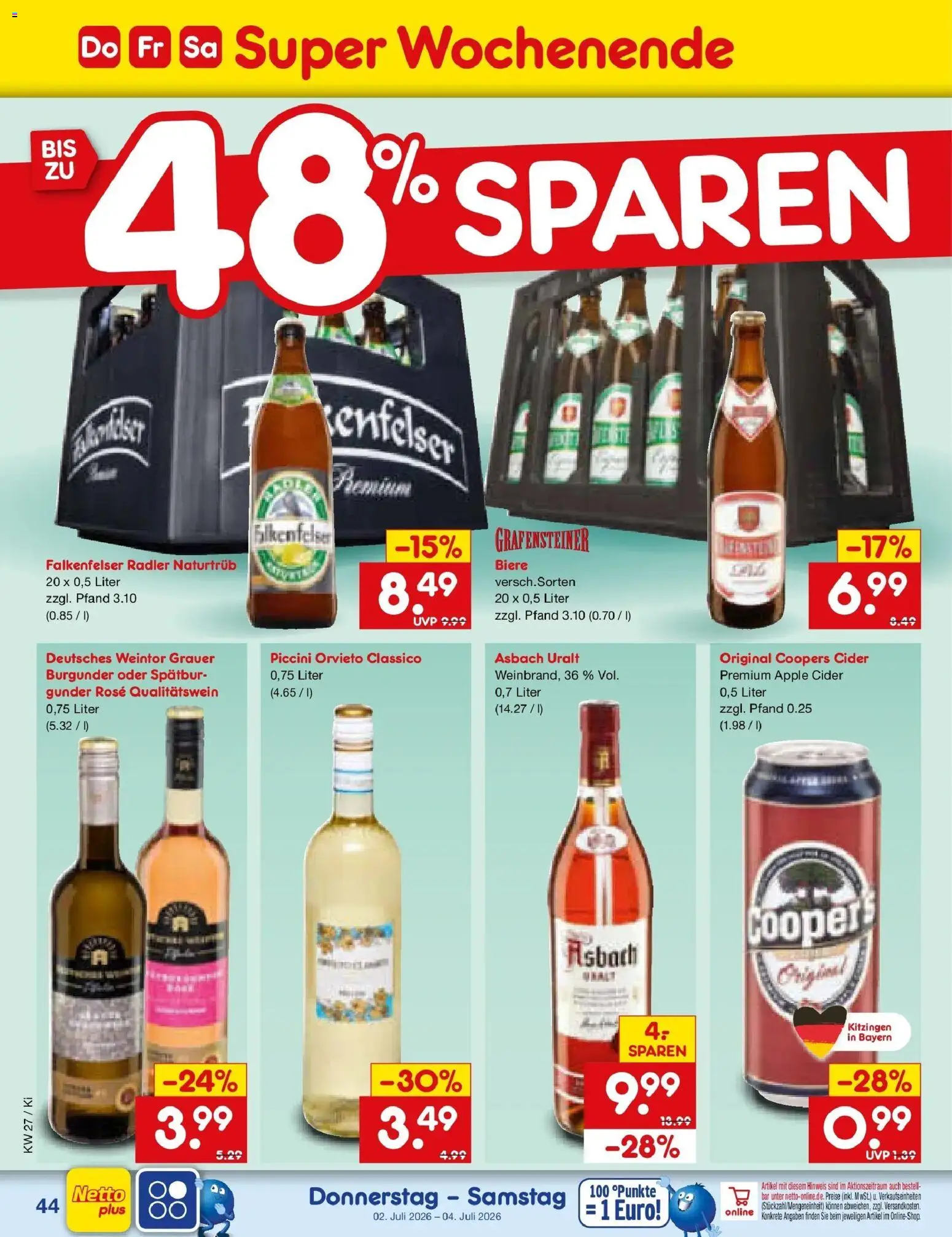 Netto Marken-Discount Prospekt Oberhaid – gültig ab 29.06.2026 | Seite: 64 | Produkte: Apple, Radler, Asbach