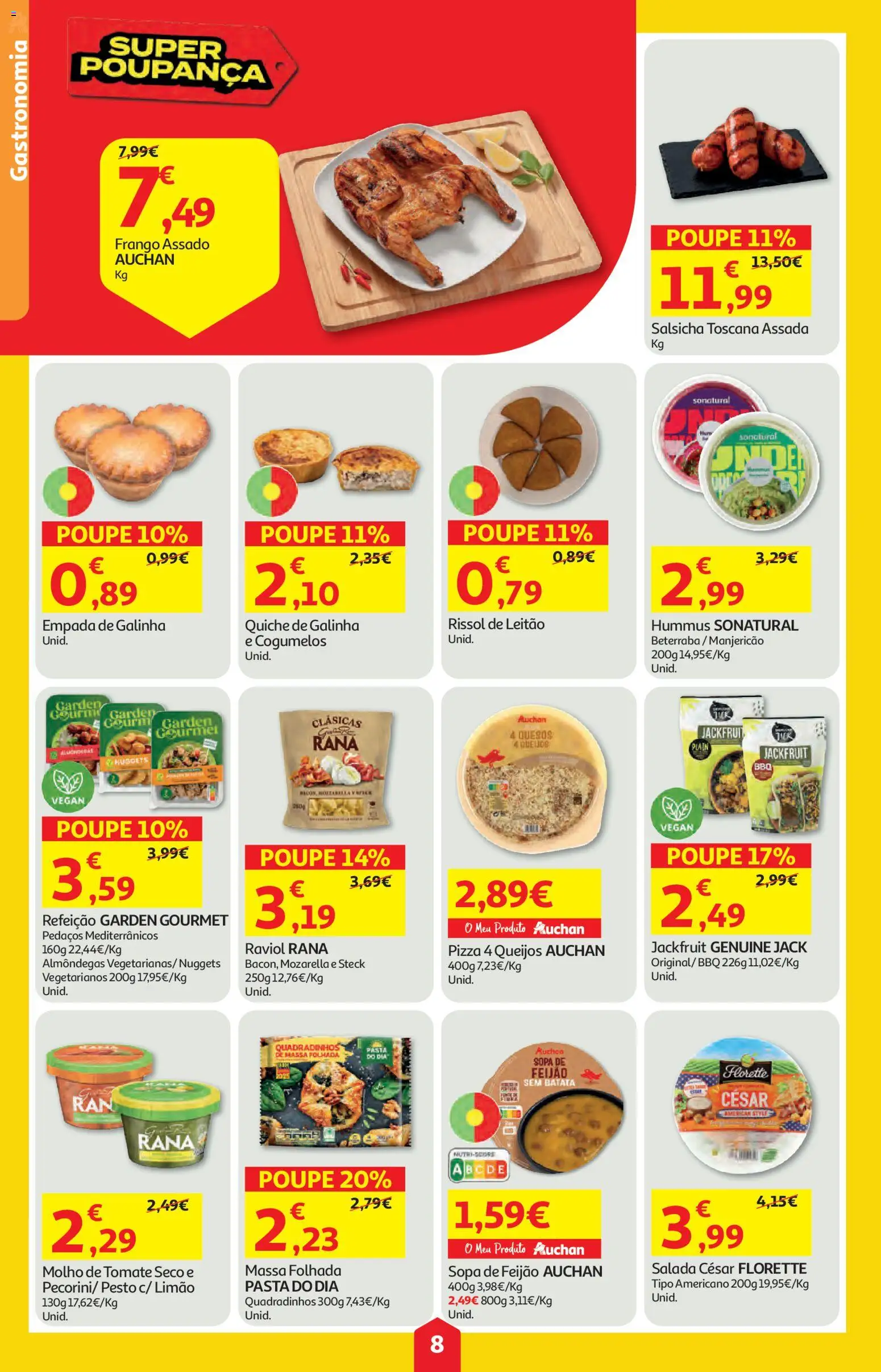 Auchan folheto │ válido de 18.06.2026 | Página: 8 | Produtos: Beterraba, Sopa, Pizza, Massa