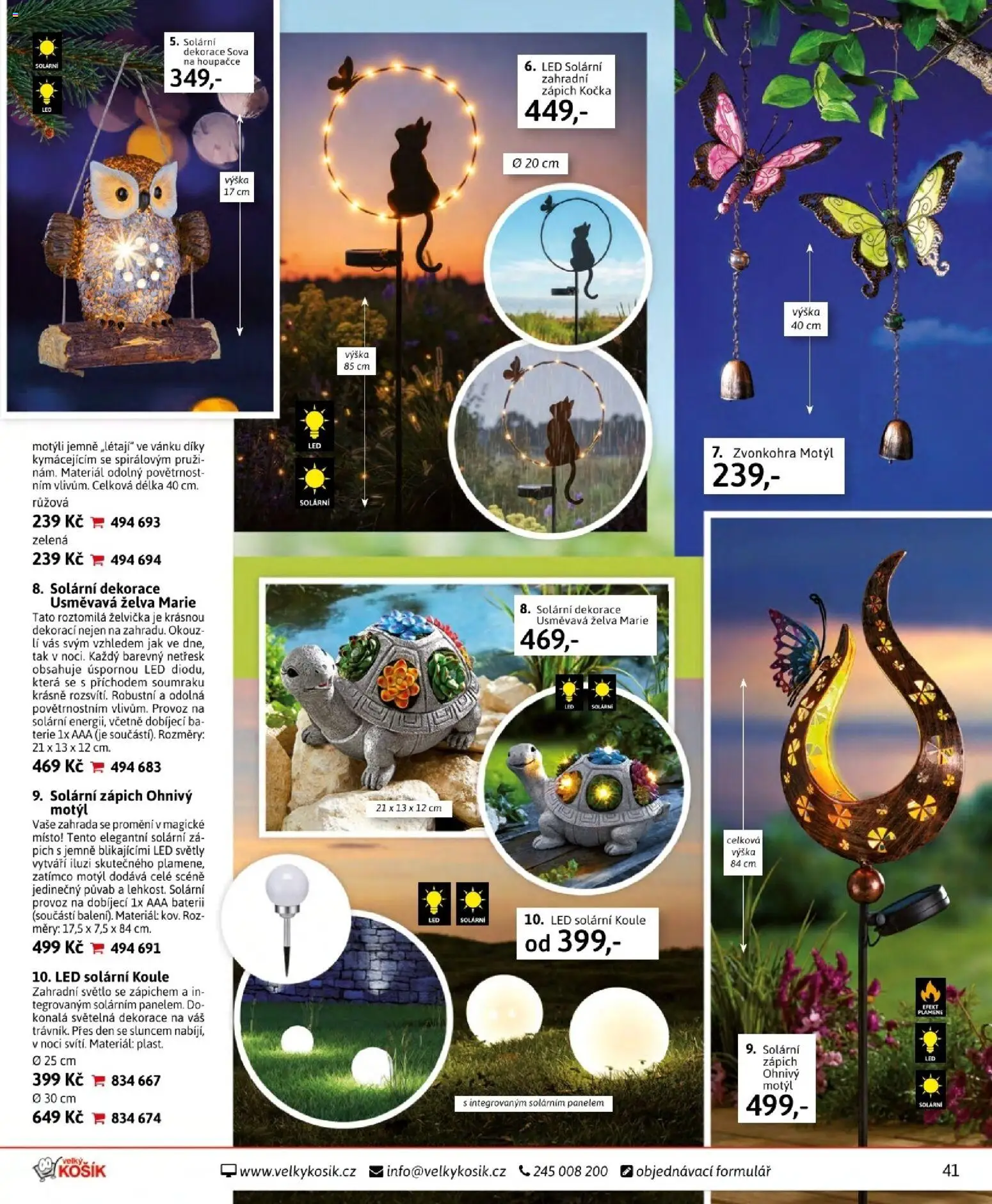 Velký Košík katalog červen 2026 od 01.06.2026 | Strana: 41 | Produkty: Zahrada, Zvonkohra, LED, Dekorace