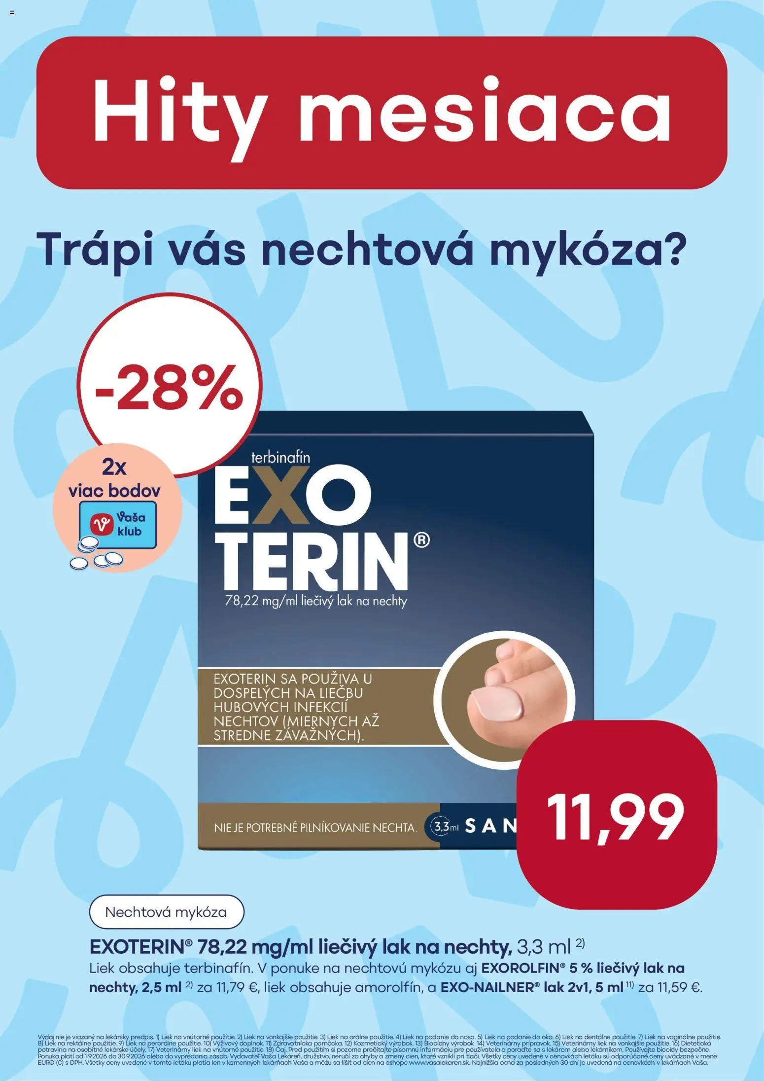 Nové Vaša lekáreň akcie – leták je platný od 01.09.2026 | Strana: 16 | Produkty: Lak na nechty
