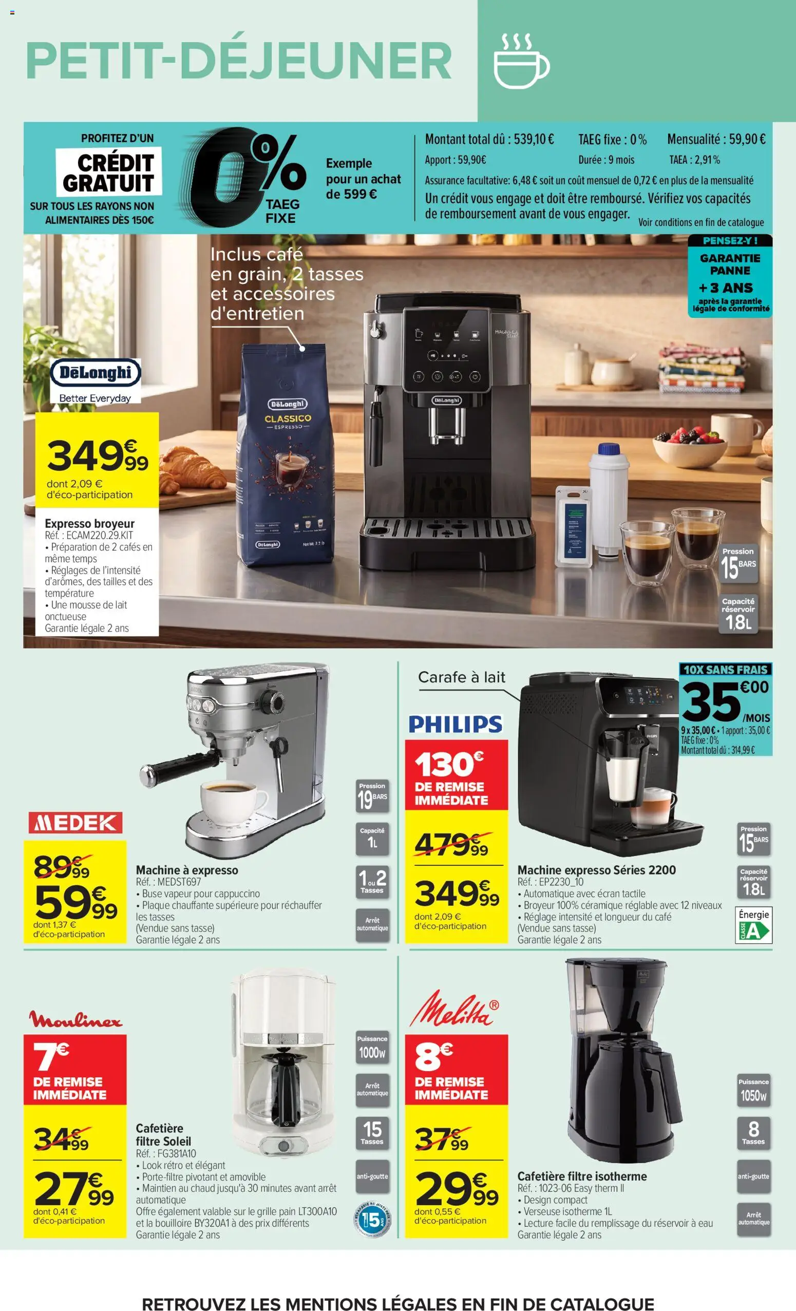{H1} | Page: 8 | Produits: Bouilloire, Moulinex, Delonghi, Café