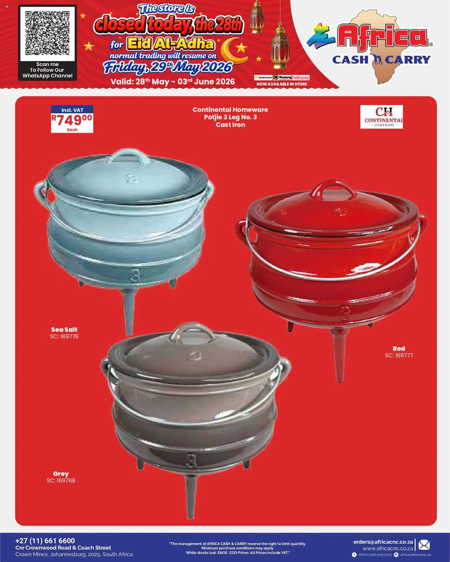 New Africa Cash & Carry catalogue – valid from 28.05.2026 | Page: 40 | Products: Iron, Salt