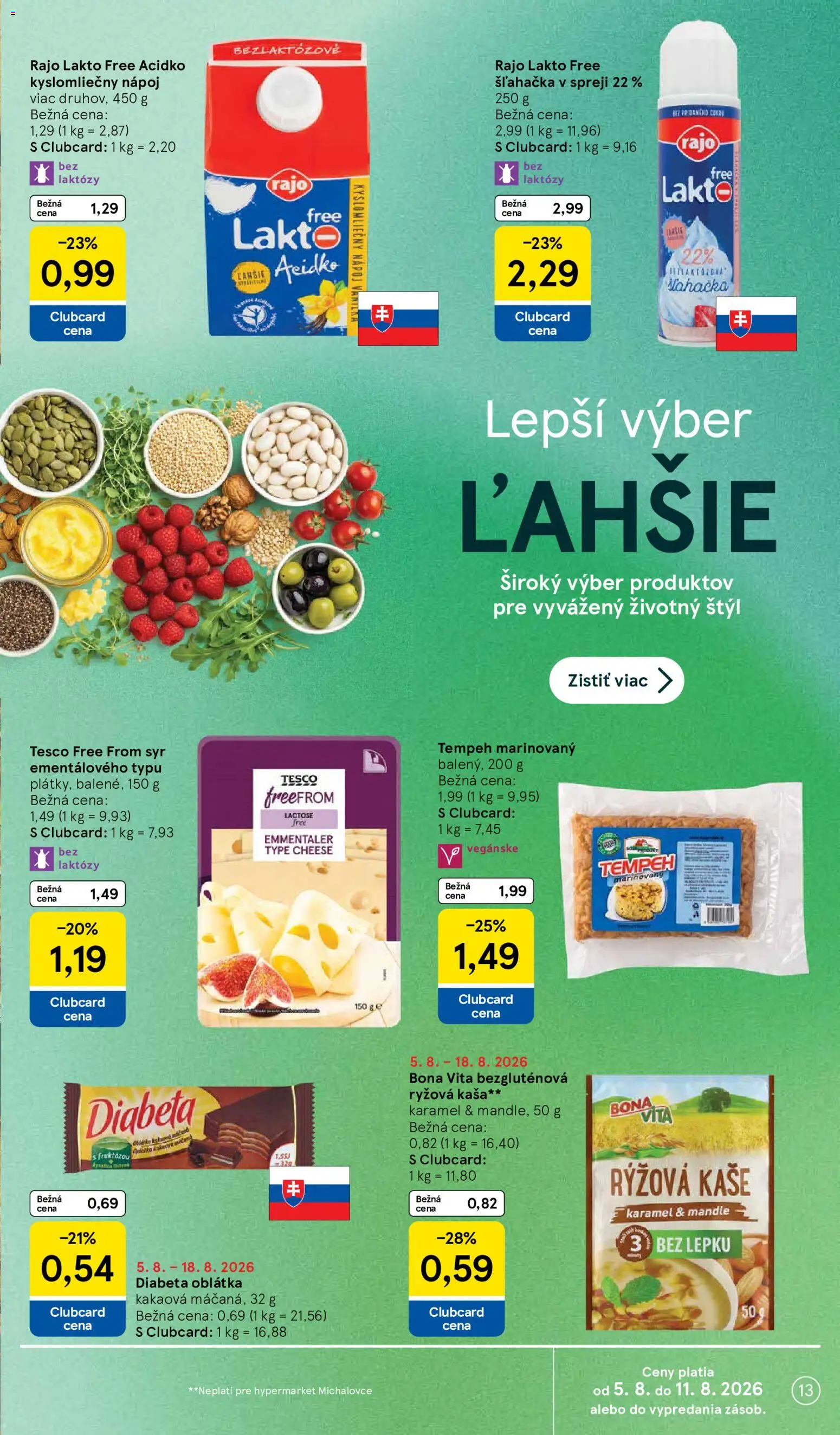Nové Tesco akcie – leták je platný od 05.08.2026 | Strana: 13