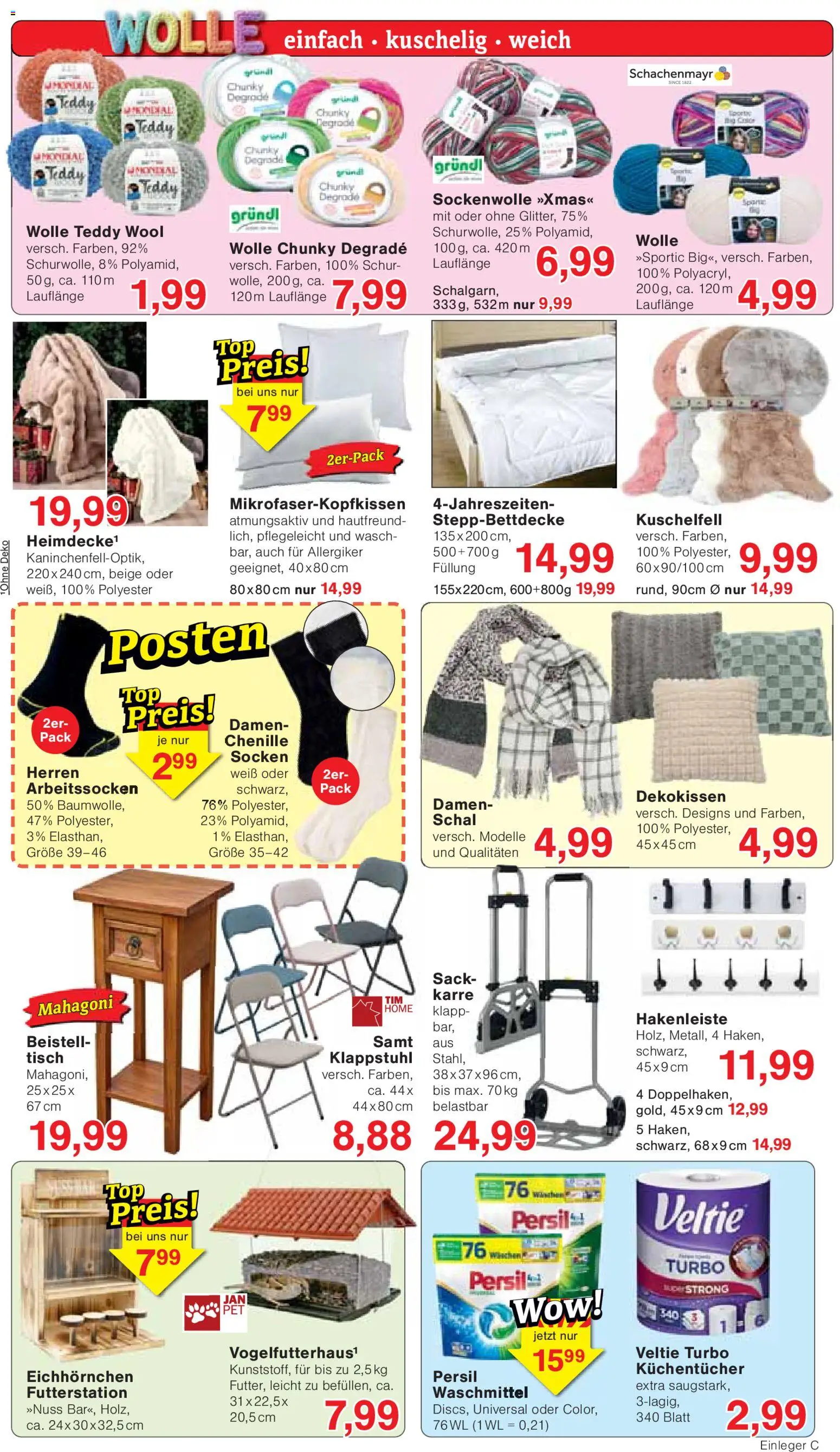 Wiglo Wunderland Prospekt – gültig ab 12.10.2026 | Seite: 7 | Produkte: Tisch, Hakenleiste, Socken, Schal