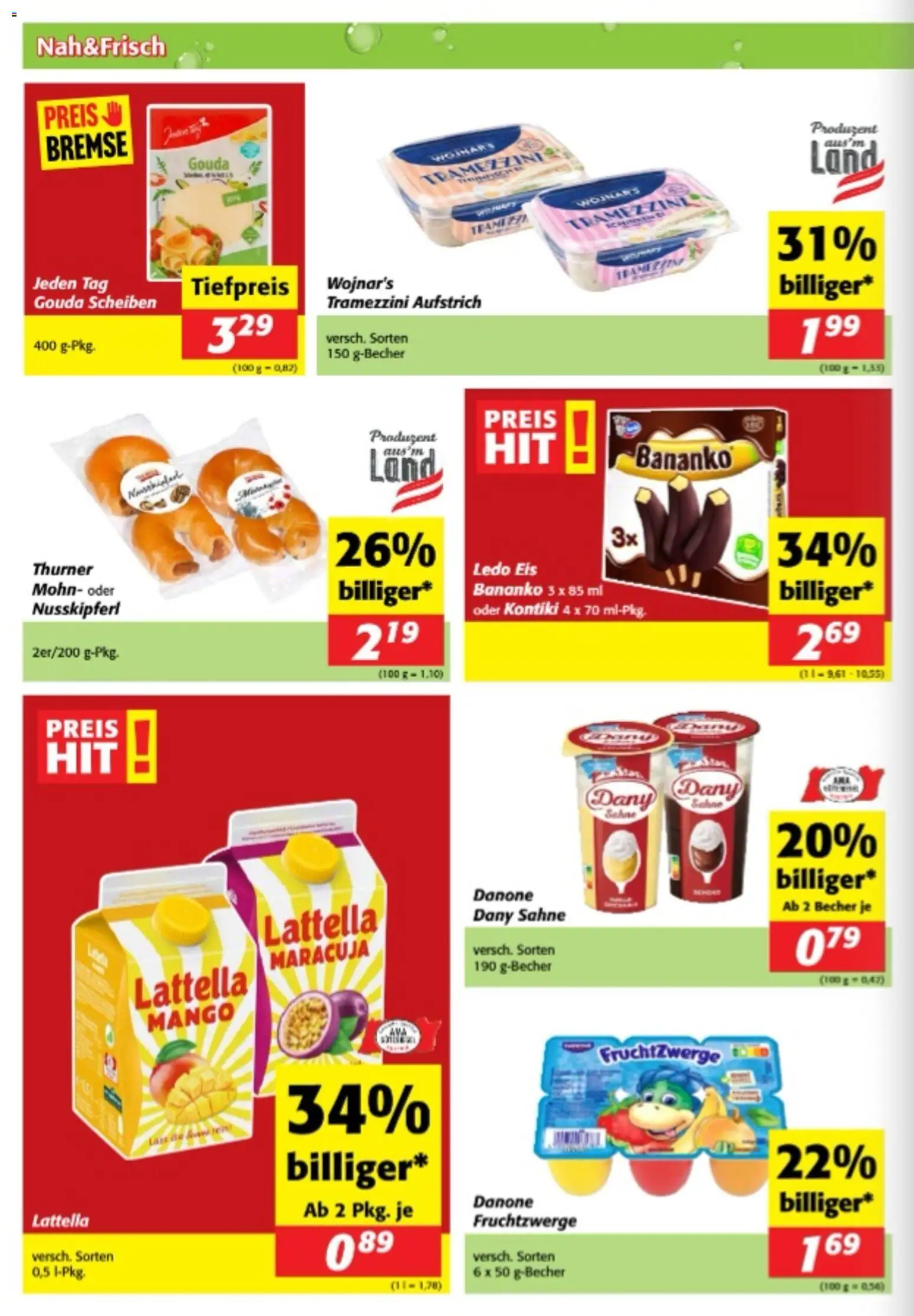 Nah und Frisch Flugblatt gültig ab 22.07.2026 | Seite: 2 | Produkte: Sahne, Eis, Mango