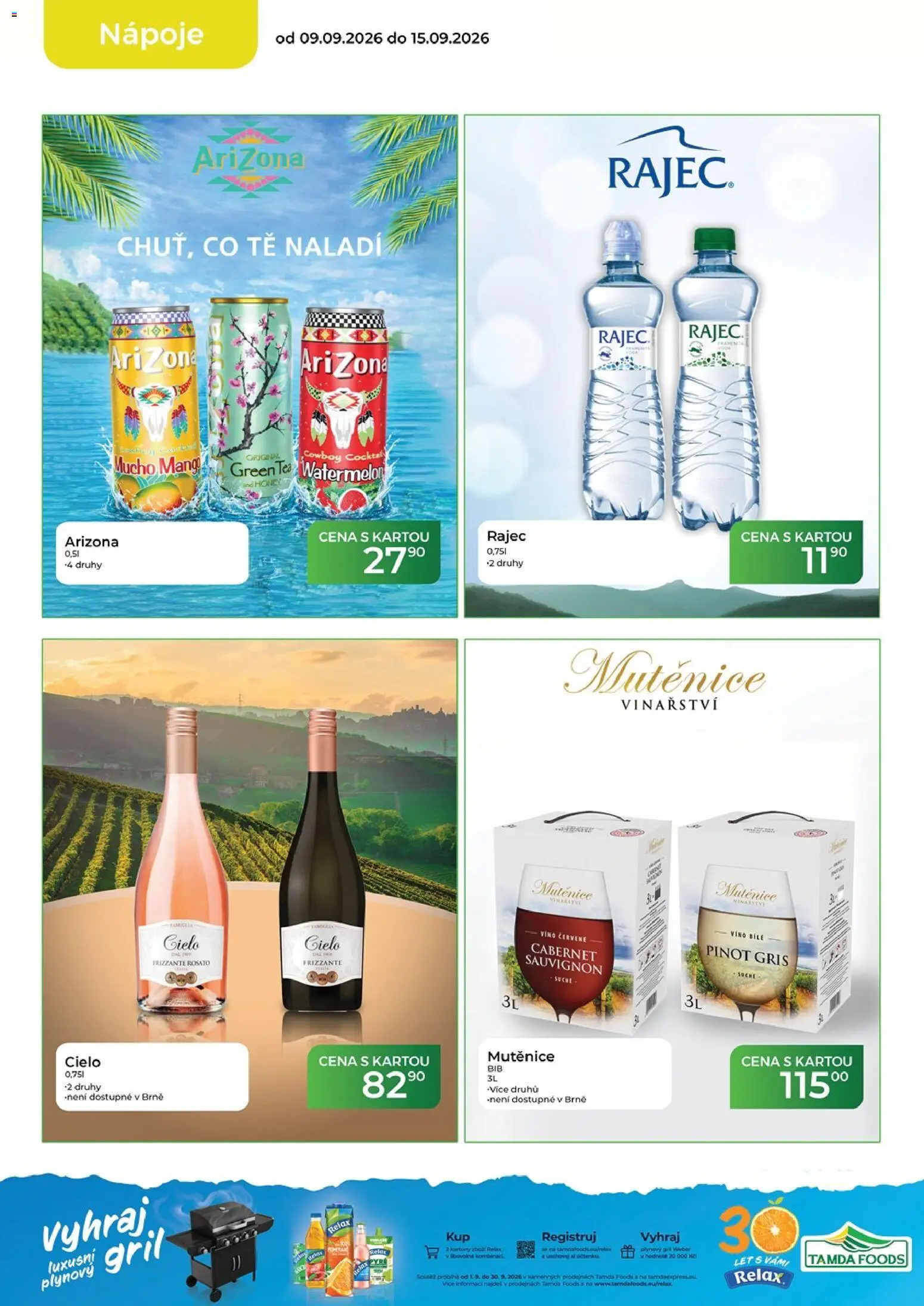 Tamda Foods leták od 09.09.2026 | Strana: 12 | Produkty: Frizzante, Červené víno, Gril, Cabernet Sauvignon