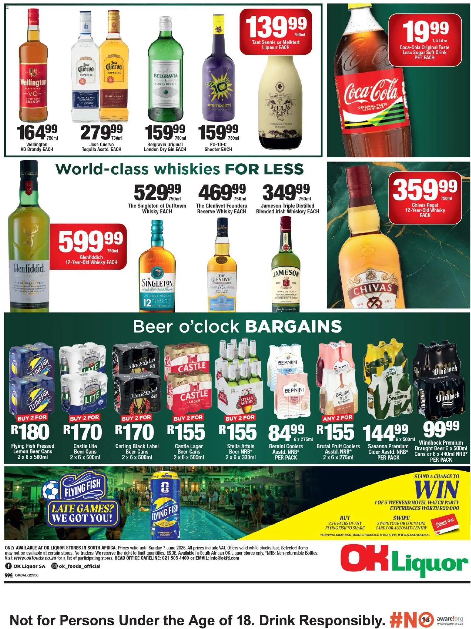 New OK Foods catalogue – valid from 25.05.2026 | Page: 2 | Products: Watch, Gin, Whiskey, Fruit