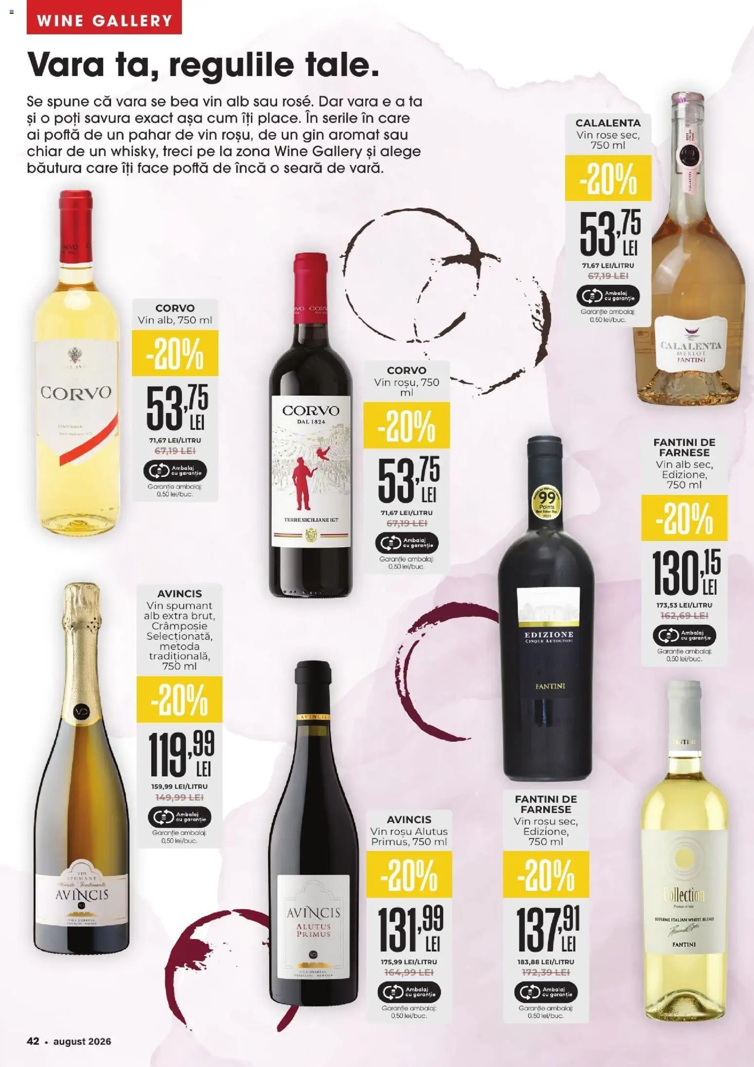 Noul catalog Mega Image – valabil de la 30.07.2026 | Pagină: 42 | Produse: Vin, Gin