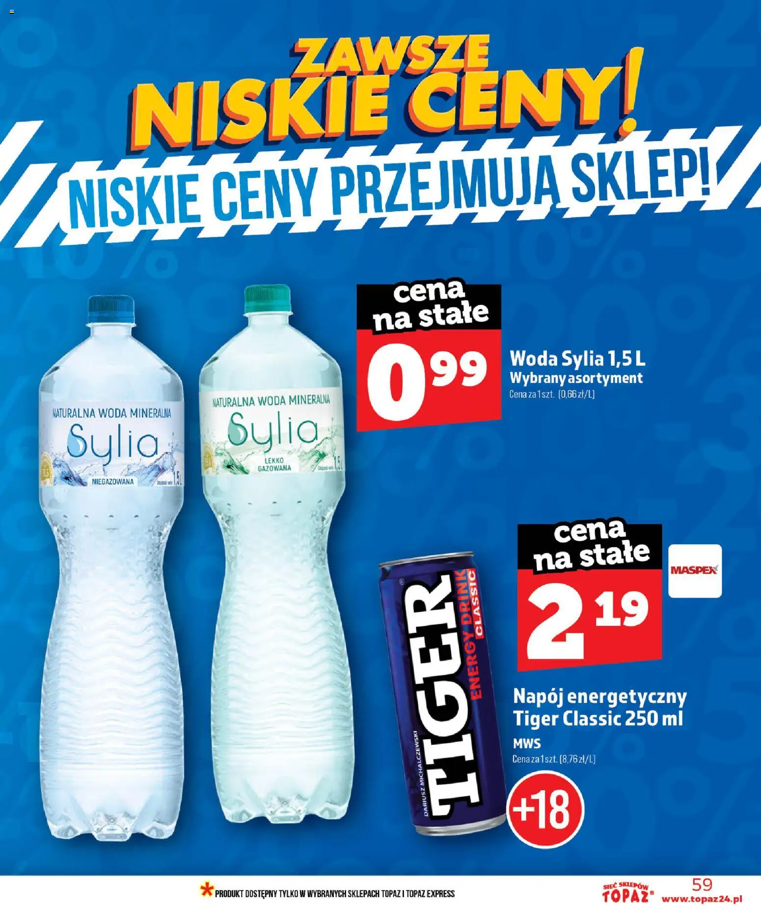 Topaz gazetka od 18.06.2026 | Strona: 59 | Produkty: Woda