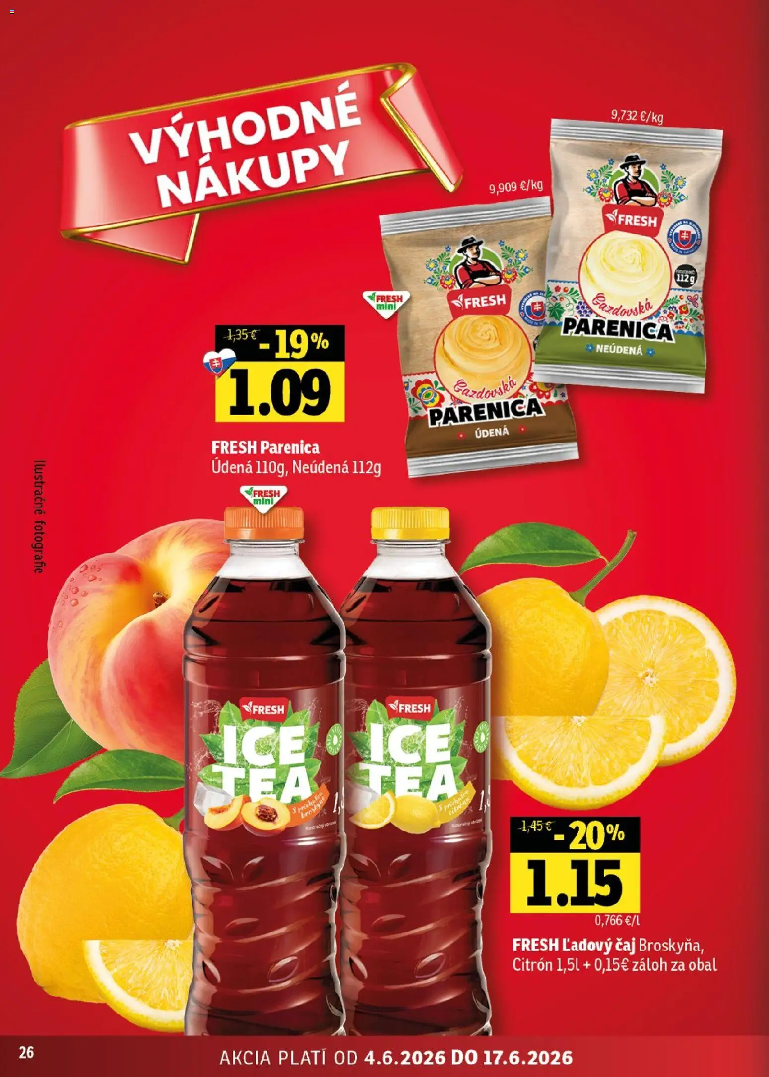 Nové Fresh akcie – leták je platný od 04.06.2026 | Strana: 26 | Produkty: Čaj