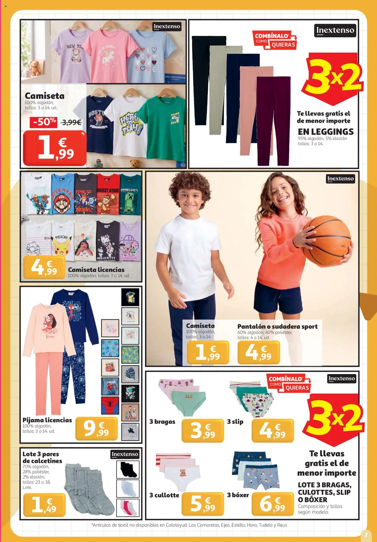Alcampo - Superstore │ válido desde el 13/08/2026 | Página: 7 | Productos: Pijama, Té, Leggings, Calcetines