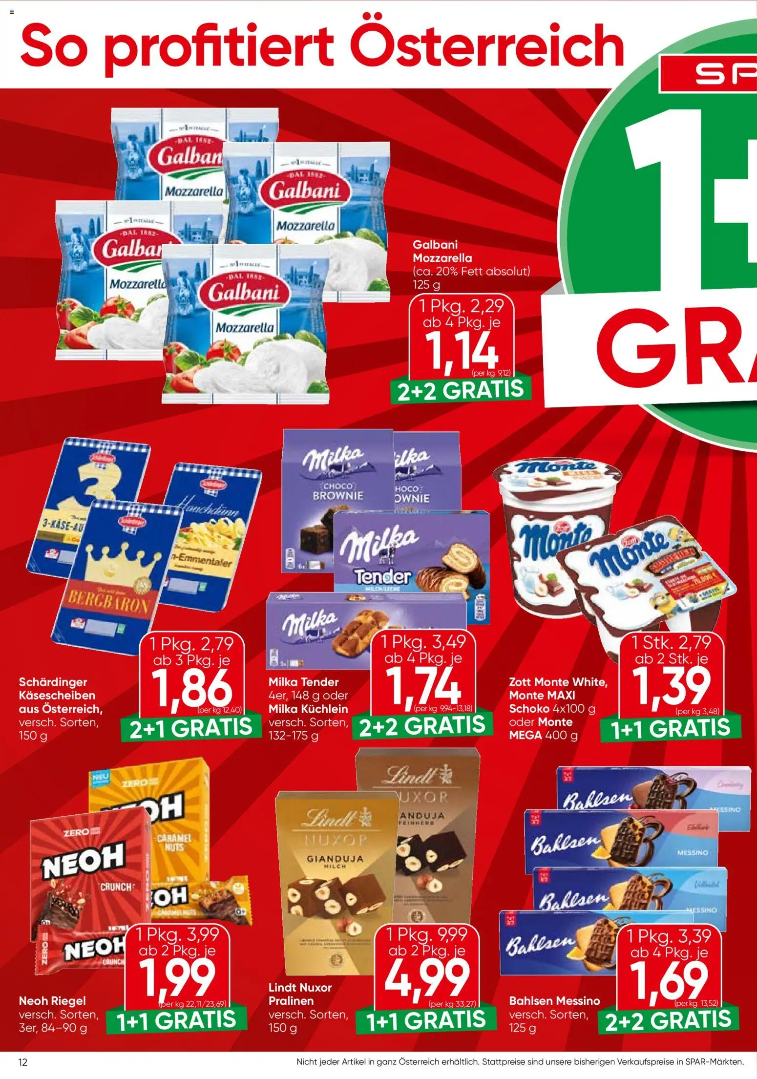 Spar Flugblatt - Vorarlberg gültig ab 21.05.2026 | Seite: 12 | Produkte: Milch