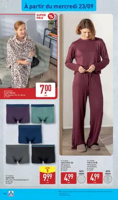 Aldi - Prévisualisation de Aldi catalogue valide à partir de 22/09/2026 | Page: 40 | Produits: Boxers, Plaid, Pantalon, Plaid poncho