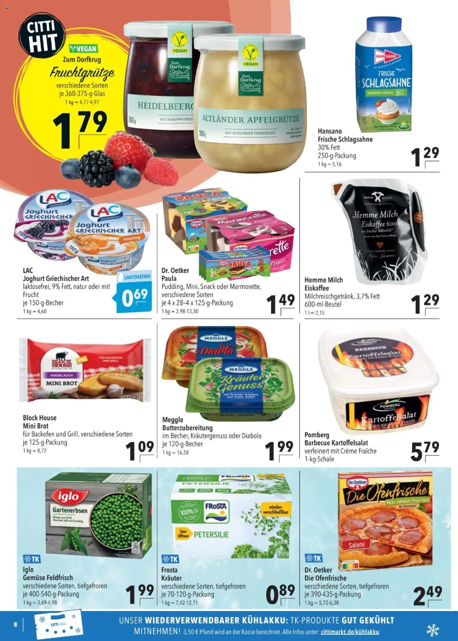 CITTI tilbudsavis – gyldig fra 03.06.2026 | Side: 8 | Produkter: Creme, Kartoffelsalat, Creme fraiche