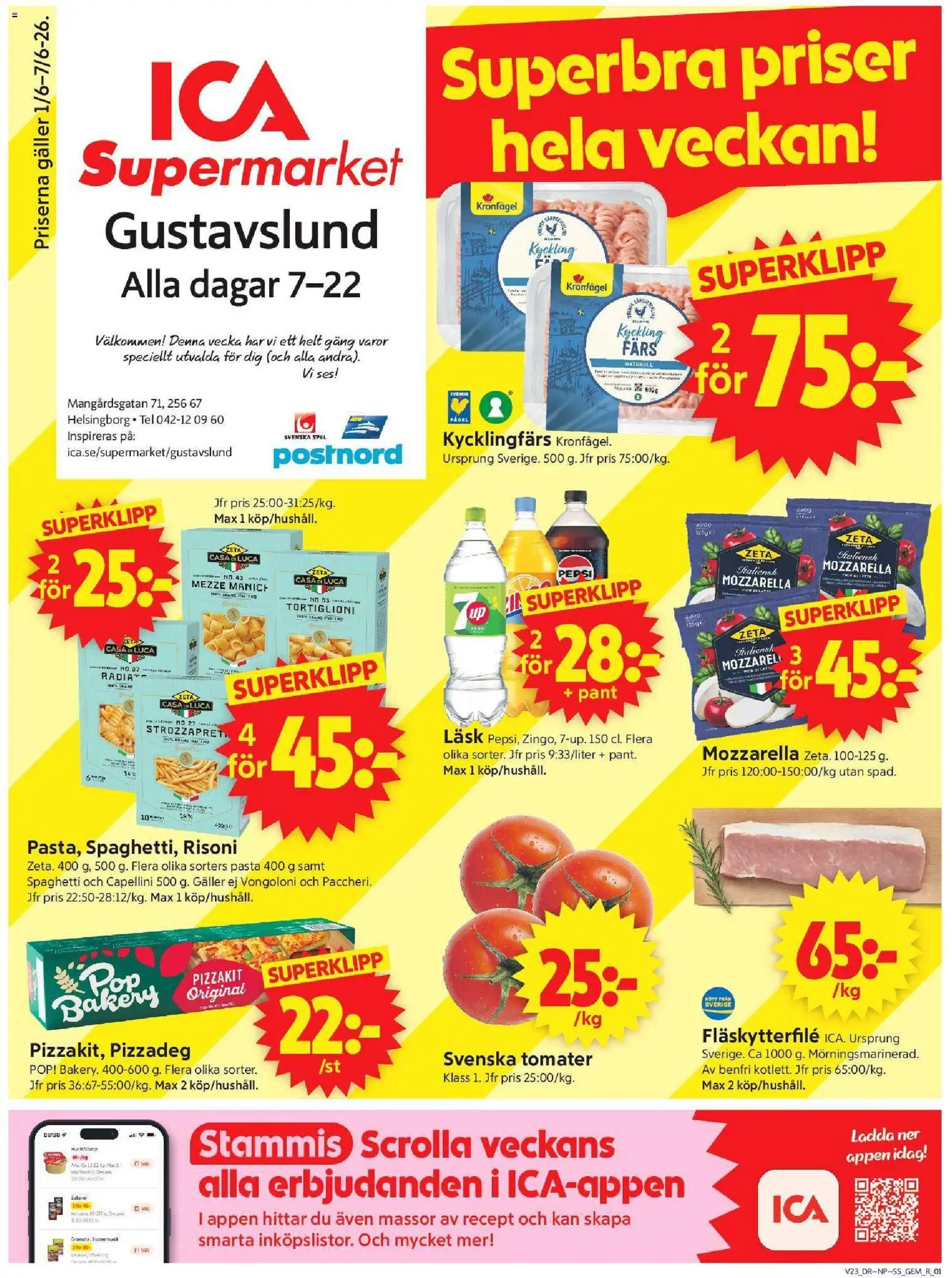 ICA Supermarket reklamblad aktuell från 01.06.2026 | Sida: 1