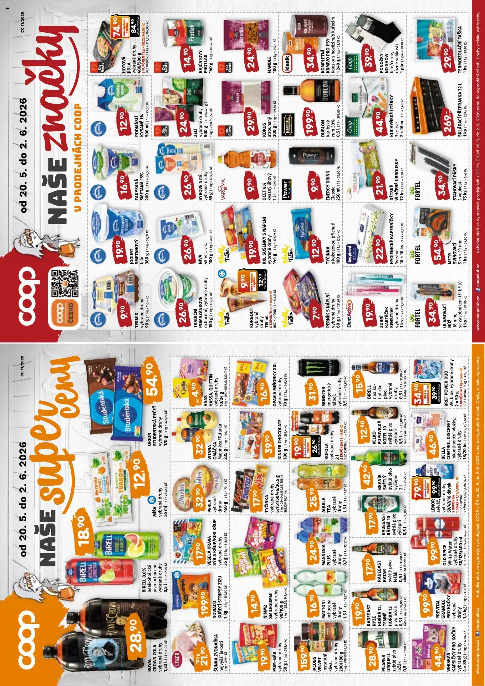 Coop leták - Západočeský region od 20.05.2026 | Strana: 4 | Produkty: Vlhčené ubrousky, Sýr, Podmáslí, Mandle