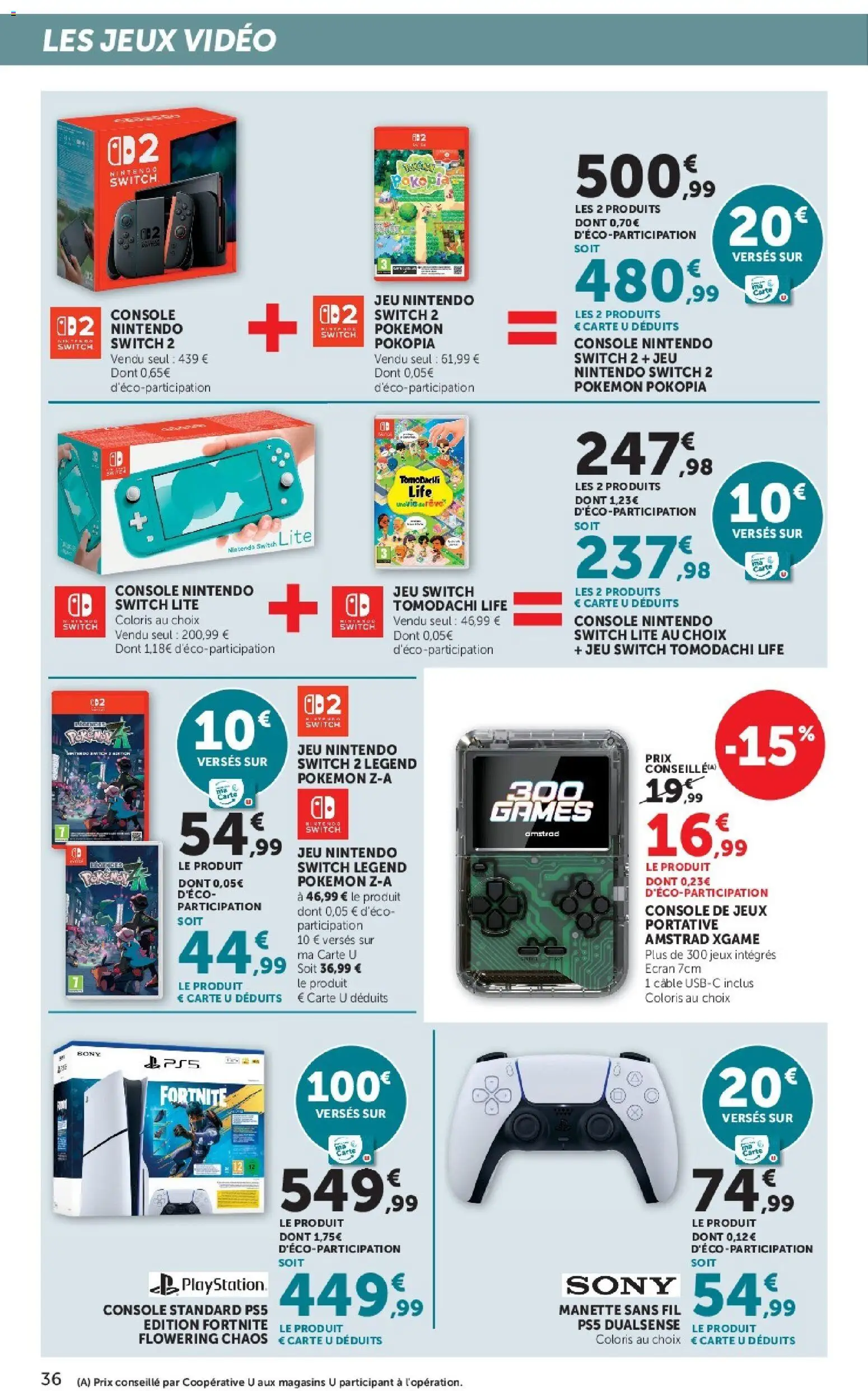 {H1} | Page: 36 | Produits: Vidéo, Câble, console Nintendo Switch, Jeux