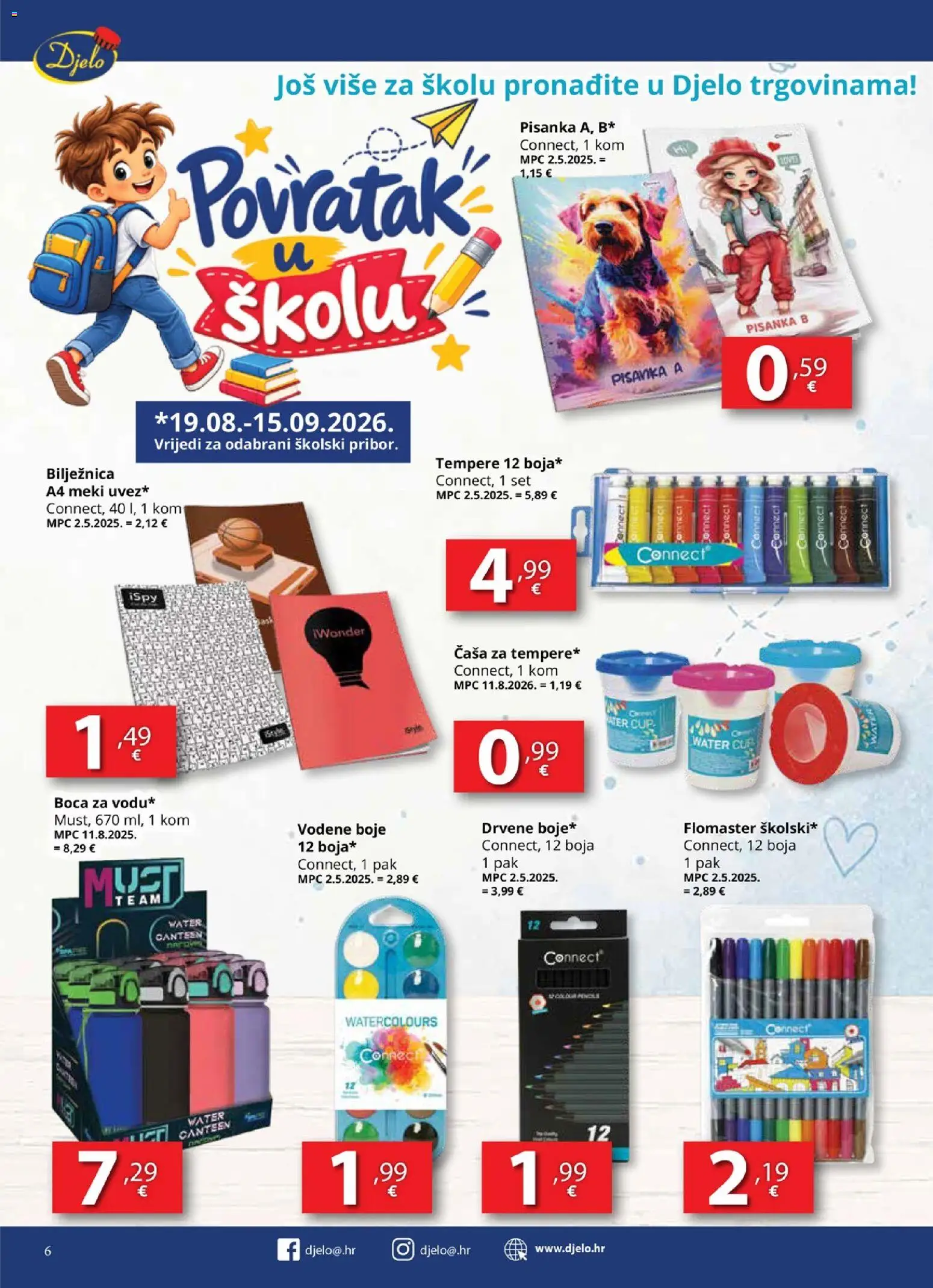 Djelo katalog | vrijedi od 19.08.2026 | Stranica: 1 | Proizvodi: Vodene boje, Bilježnica, Pisanka, Tempere