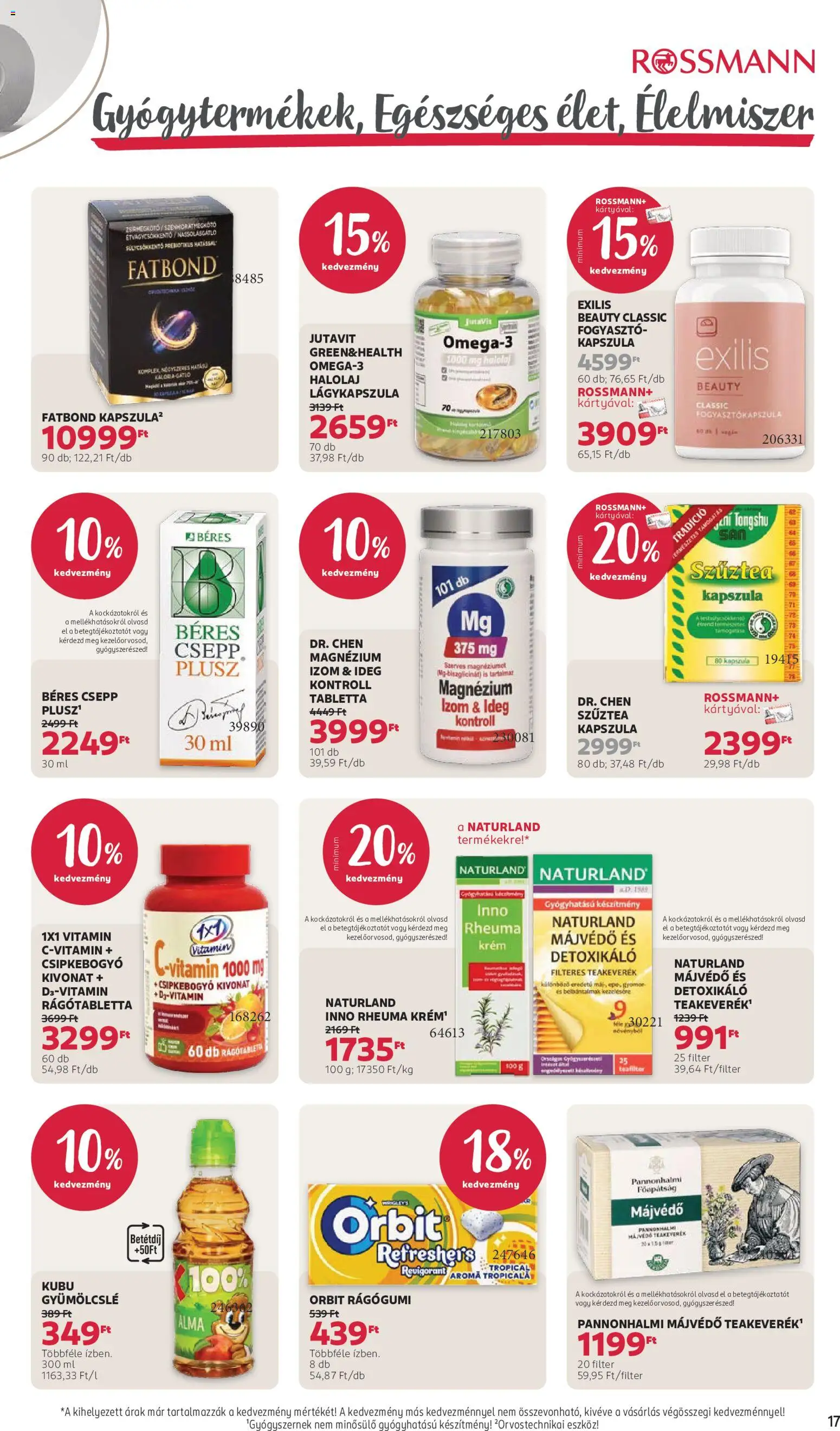 Rossmann akciós ujság - amely érvényes a következő dátumtól: 04.05.2026 | Oldal: 19 | Termékek: Tablet, Gyümölcslé, Béres csepp, Alma
