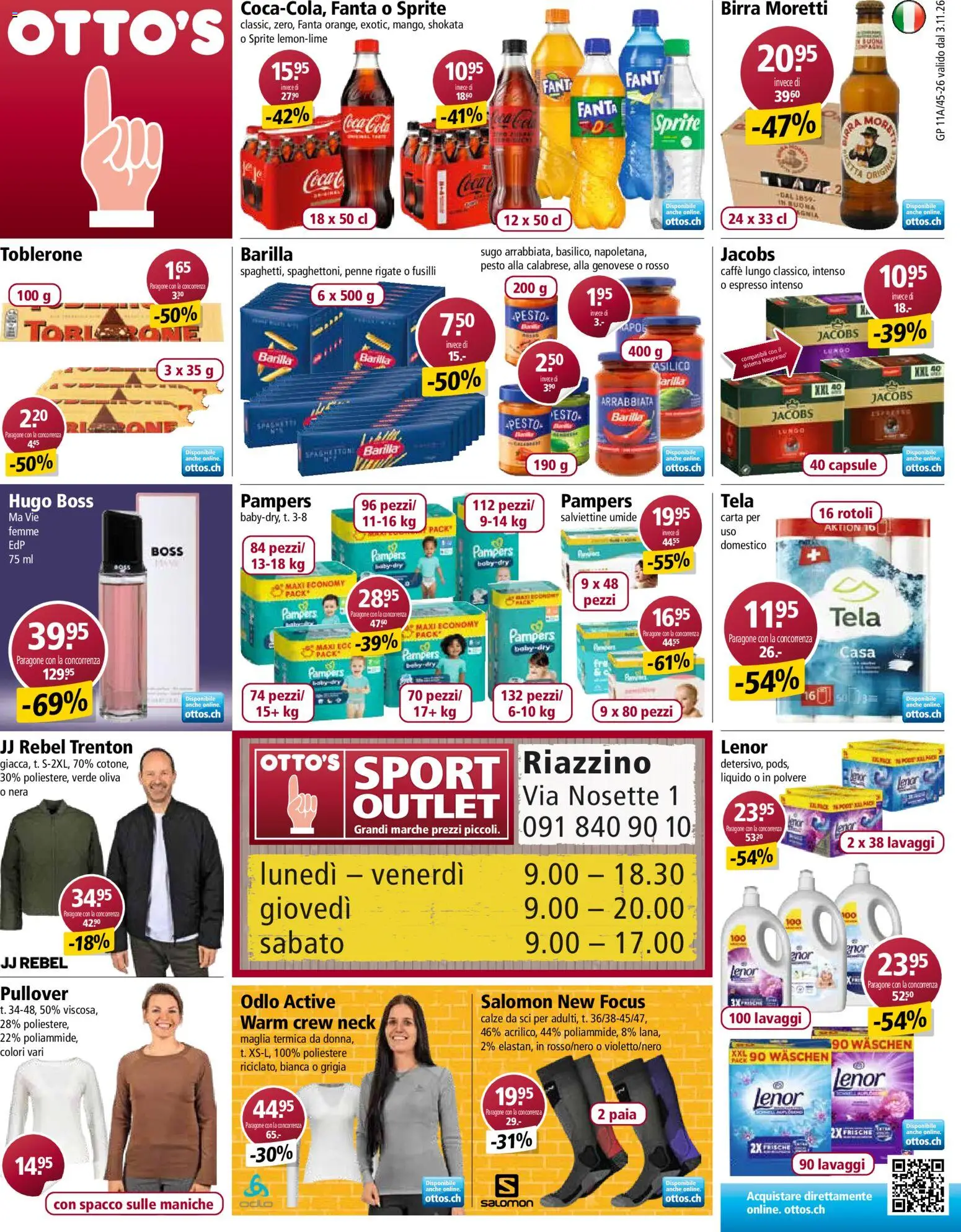 Otto's aktionen IT – gültig ab 03.11.2026 | Seite: 1 | Produkte: Coca Cola, Fanta, Sprite, Pampers