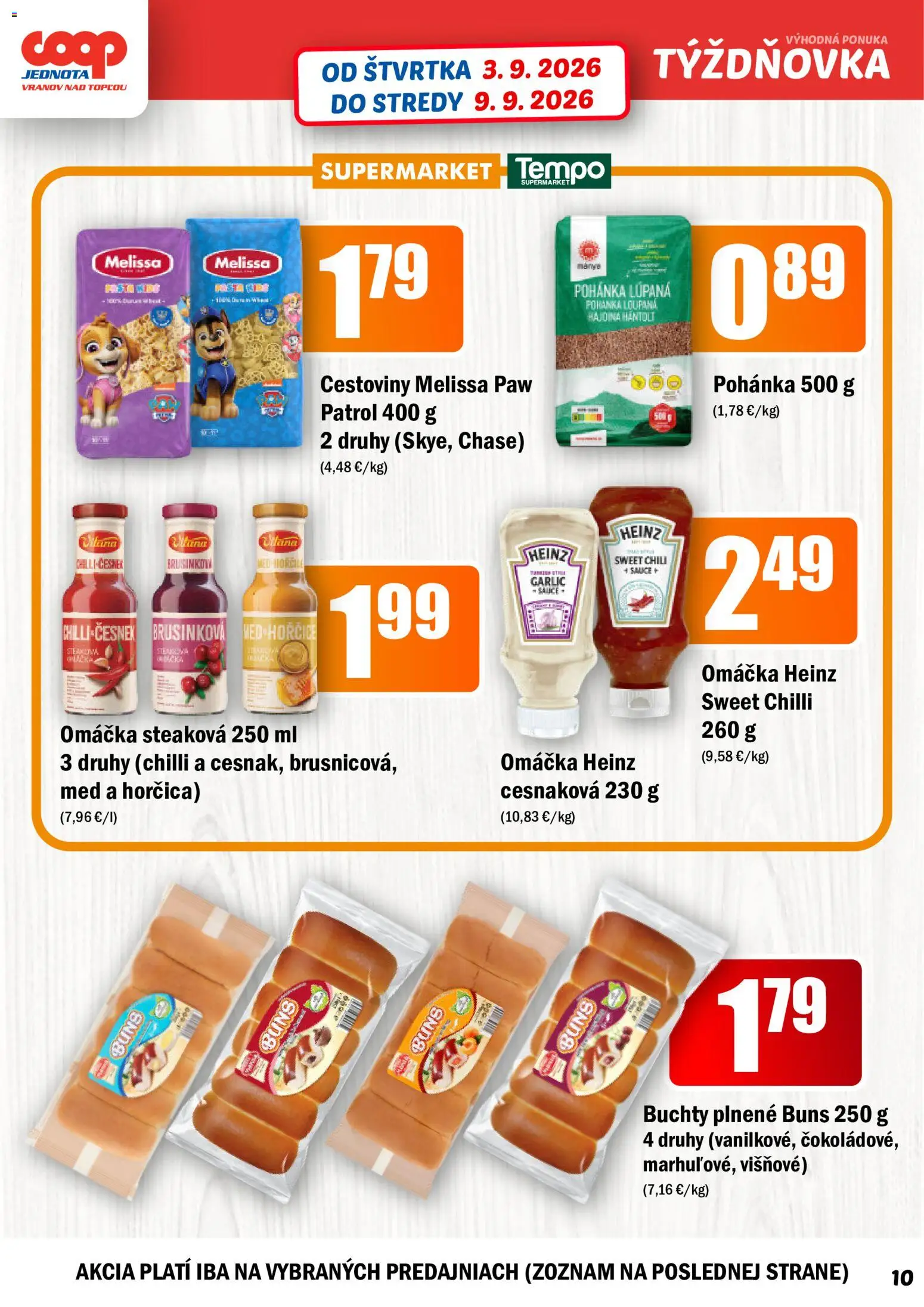 Nové COOP Jednota akcie – leták je platný od 03.09.2026 | Strana: 10