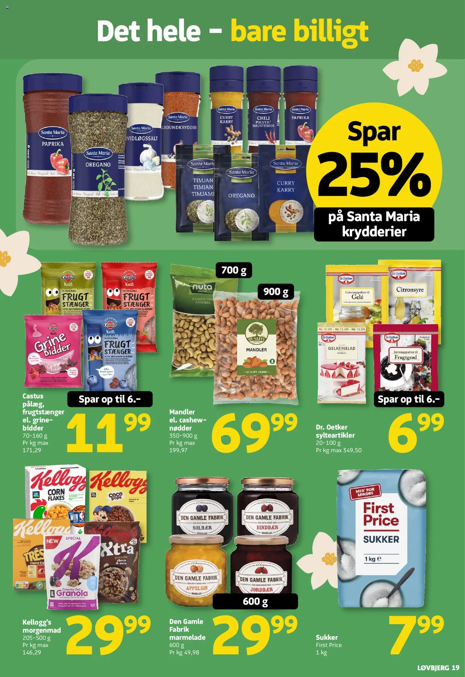 Løvbjerg tilbudsavis – gyldig fra 08.05.2026 | Side: 19 | Produkter: Karry, Mandler, Hindbær, Sukker
