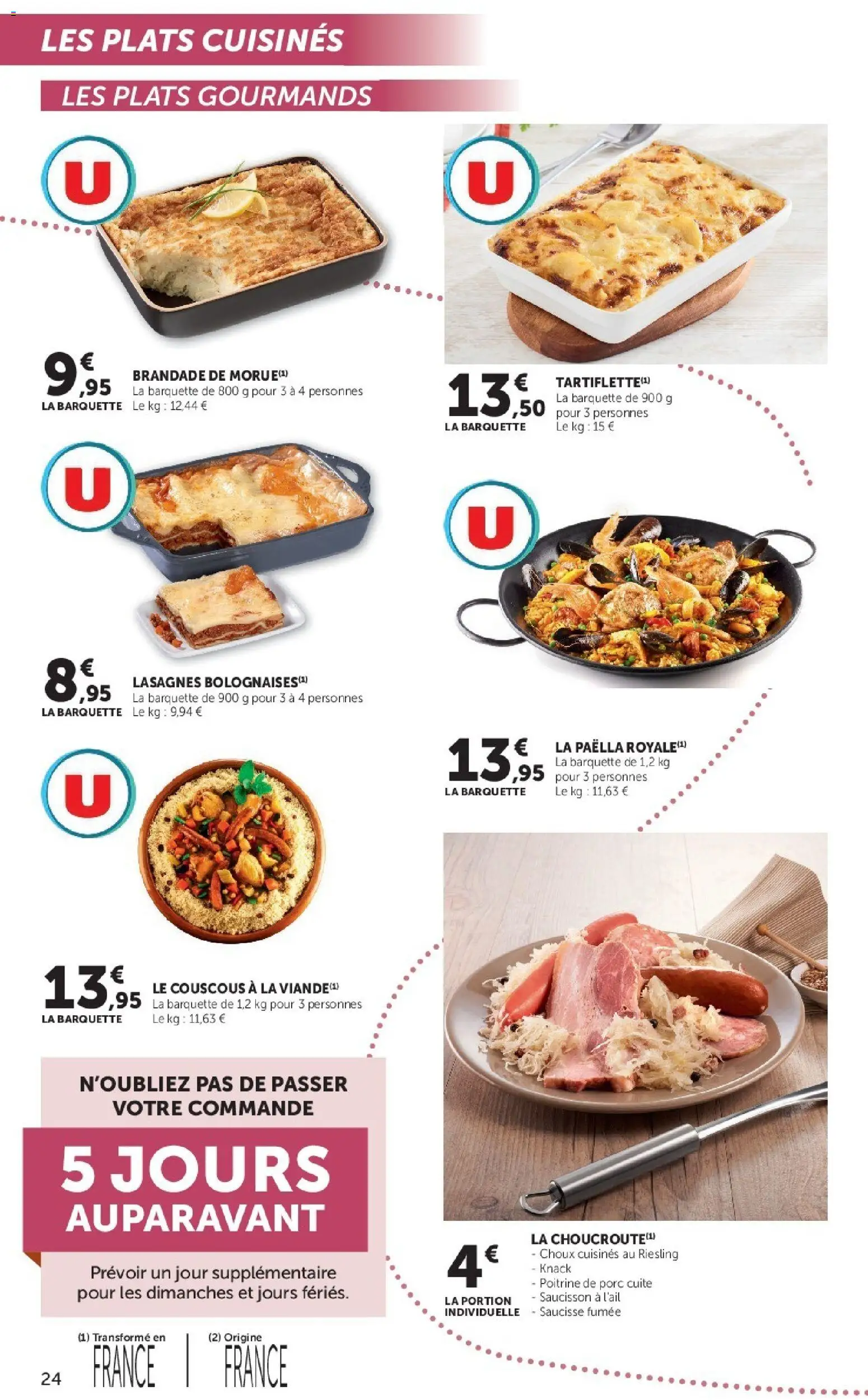 {H1} | Page: 24 | Produits: Poitrine de porc, Plats cuisinés, Lasagnes, Saucisse