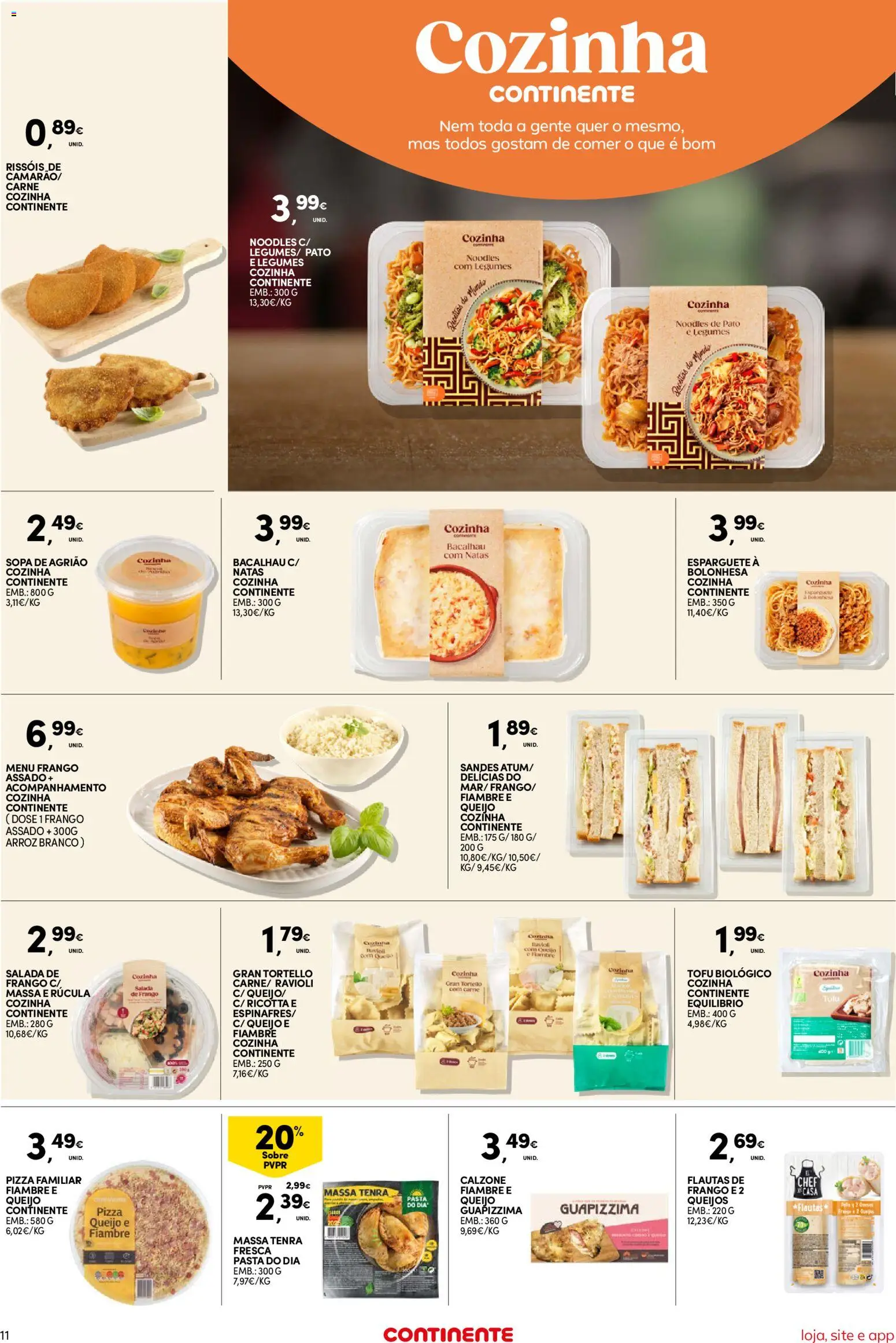 Continente Semanal Continente Bom Dia │ válido de 30/06/2026 | Página: 11 | Produtos: Esparguete, Frango, Arroz, Agrião