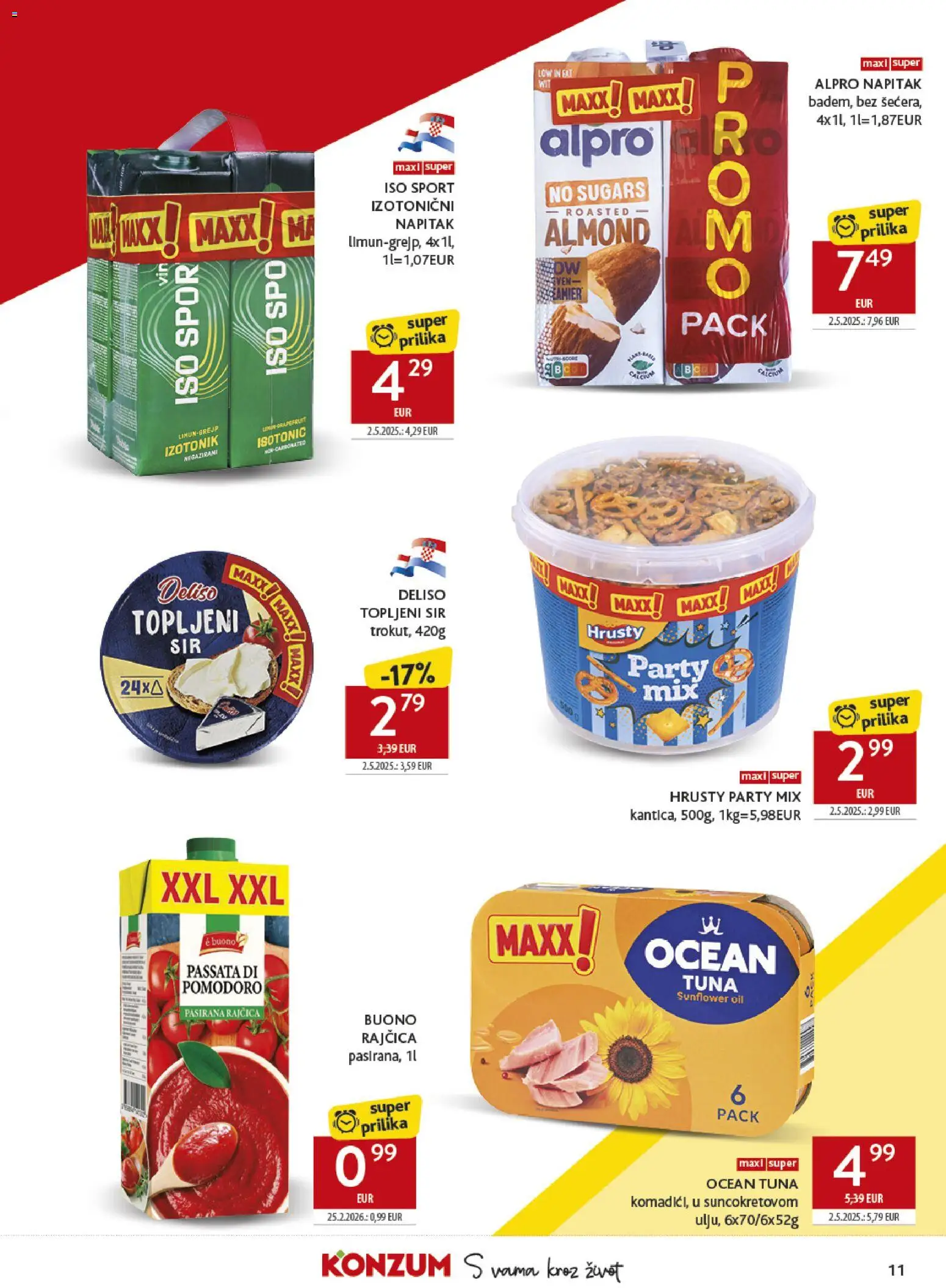 Konzum HR akciós ujság - amely érvényes a következő dátumtól: 2026.09.09. | Oldal: 11 | Termékek: Alpro