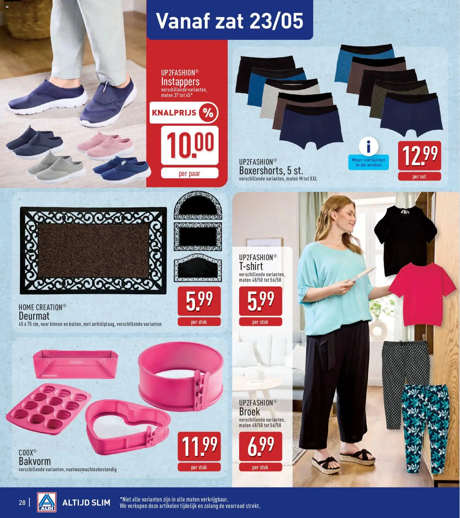 {H1} | Pagina: 28 | Producten: Deurmat, Broek