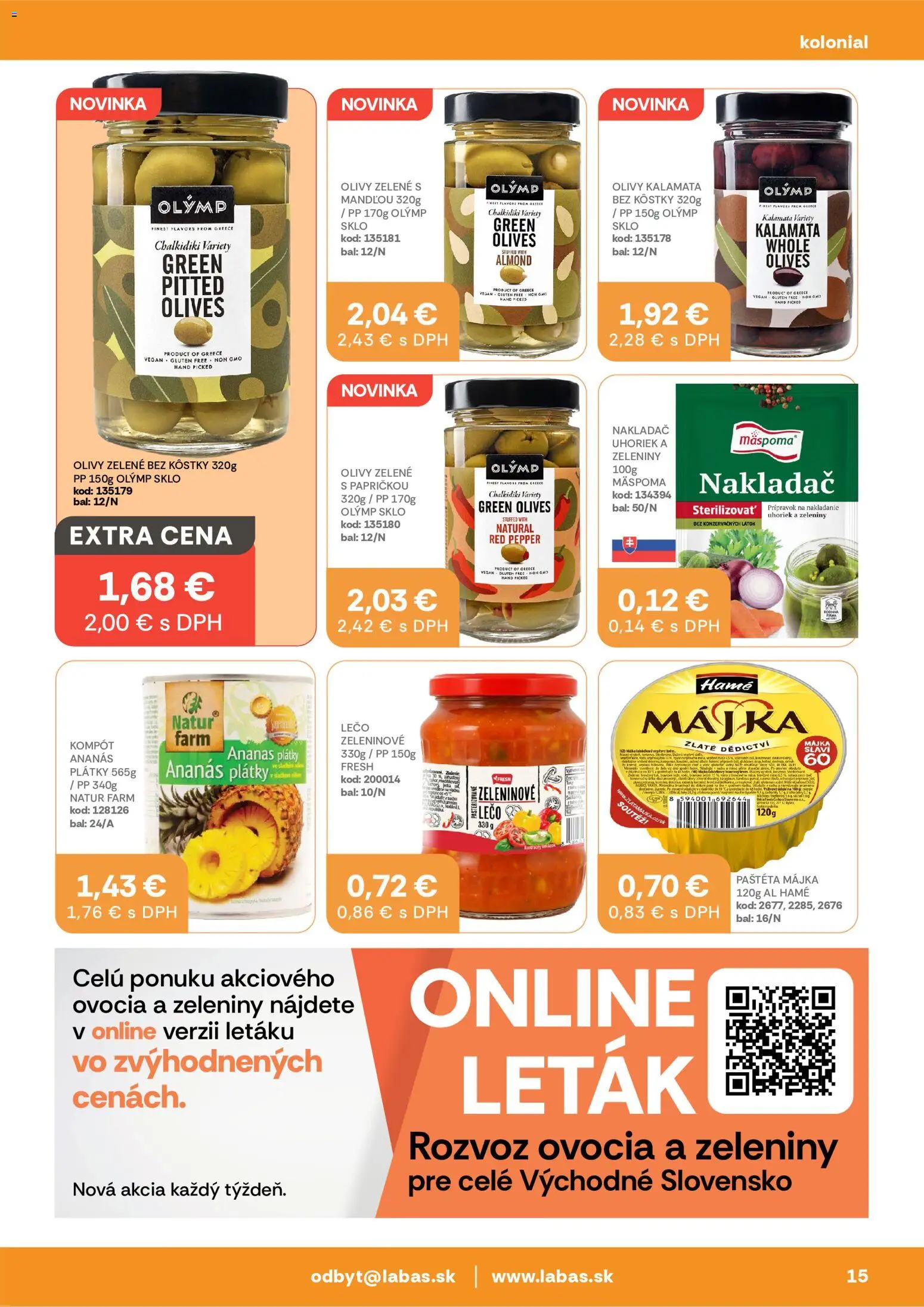 Nové Labaš akcie – leták je platný od 03.07.2026 | Strana: 15 | Produkty: Ananás
