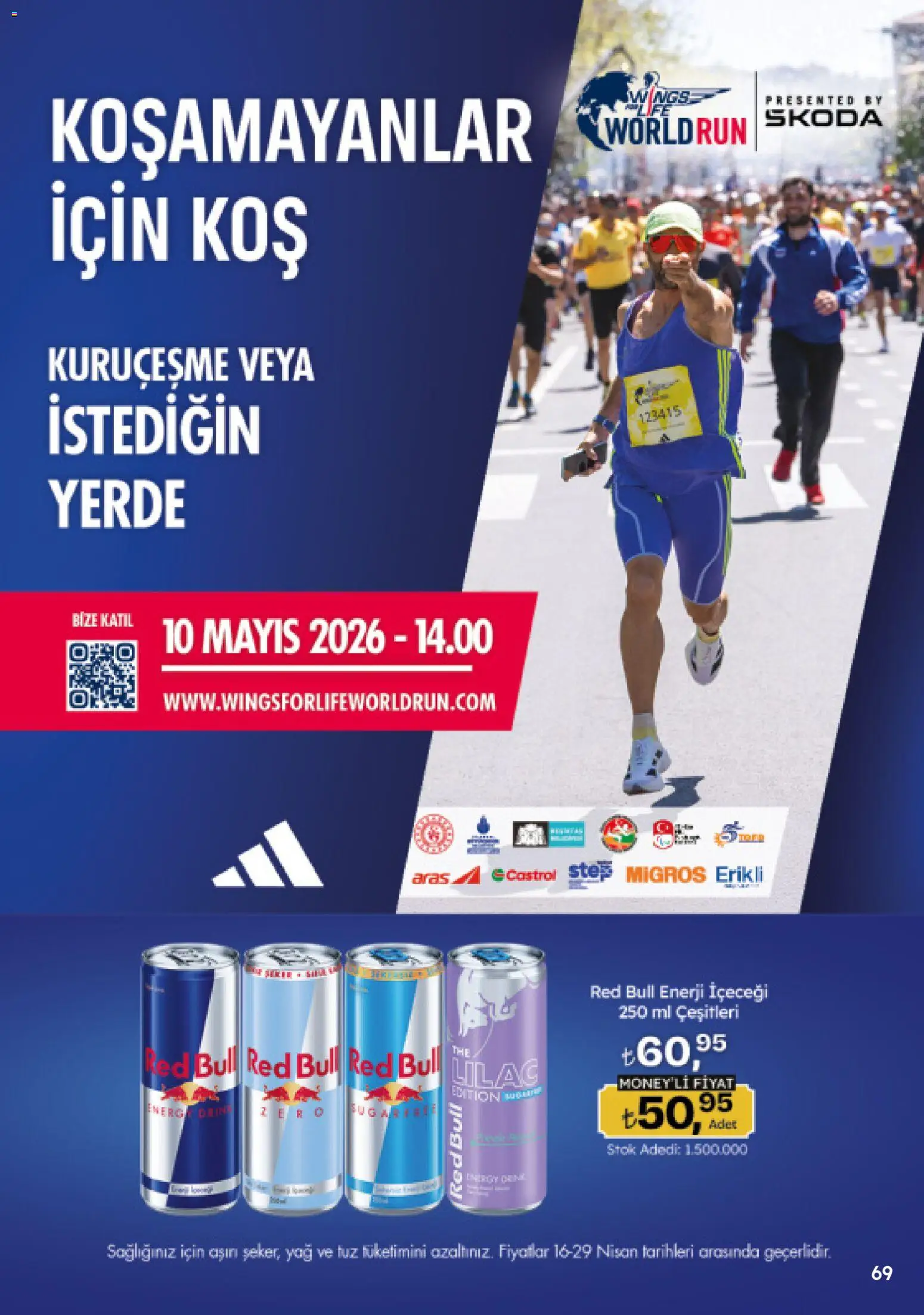 Migros Katalog - Migroskop - 16.04.2026 tarihinden itibaren geçerlidir | Sayfa: 69 | Ürünler: Yağ, Tuz, Enerji içeceği