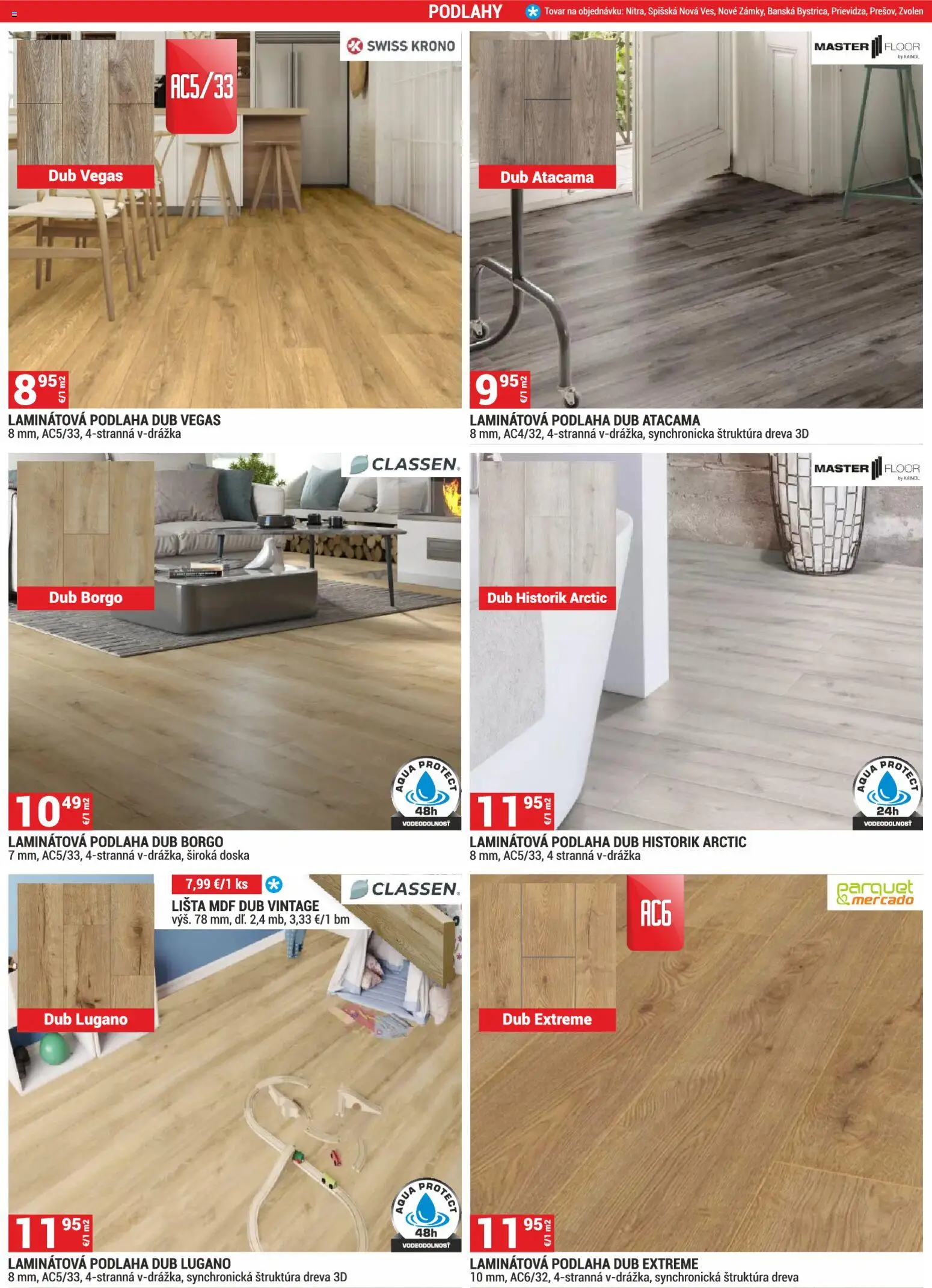 Nové Merkury Market akcie – leták je platný od 01.04.2026 | Strana: 31 | Produkty: Podlaha, Laminátová podlaha