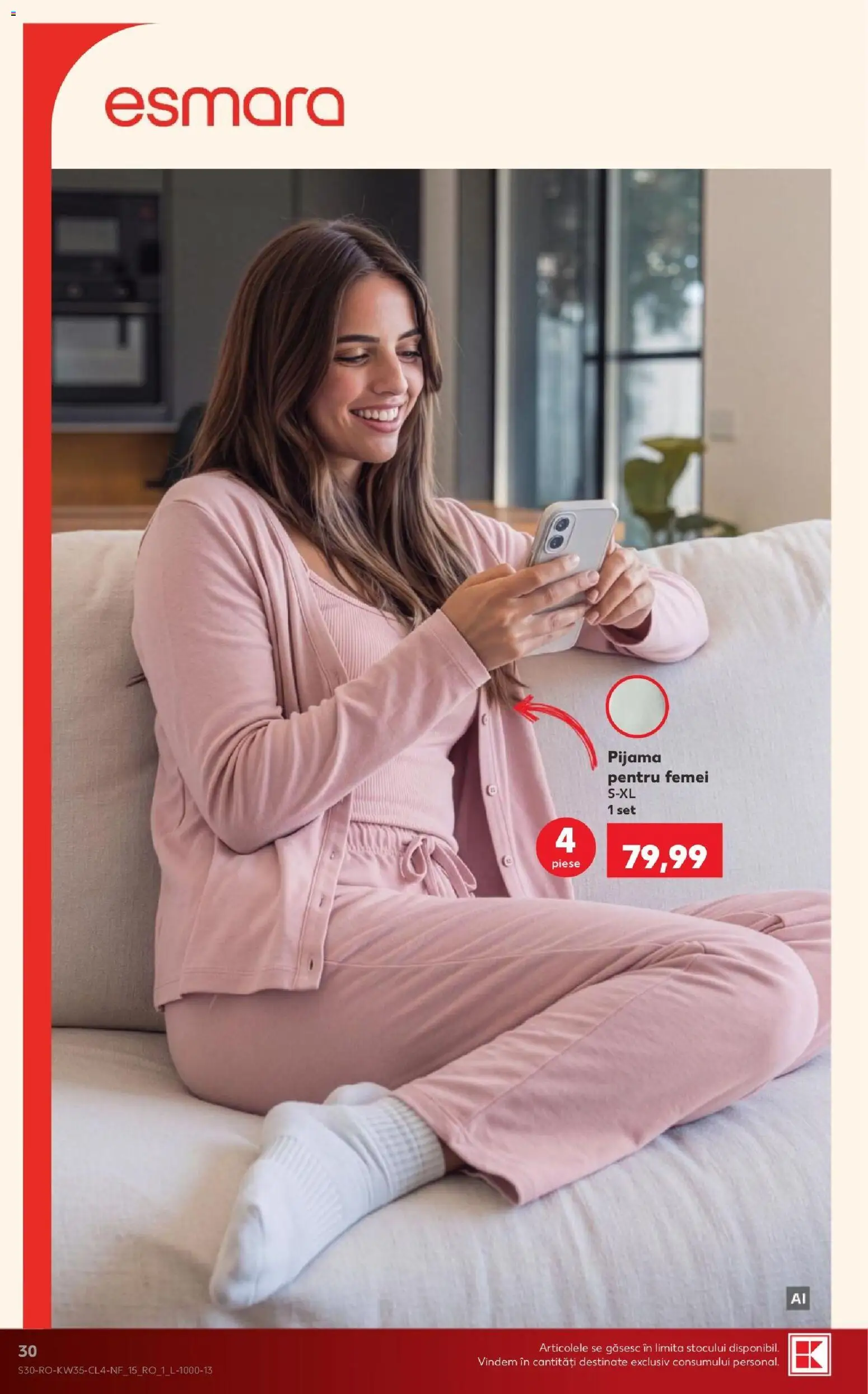 Noul catalog Kaufland – valabil de la 26.08.2026 | Pagină: 30 | Produse: Pijamă