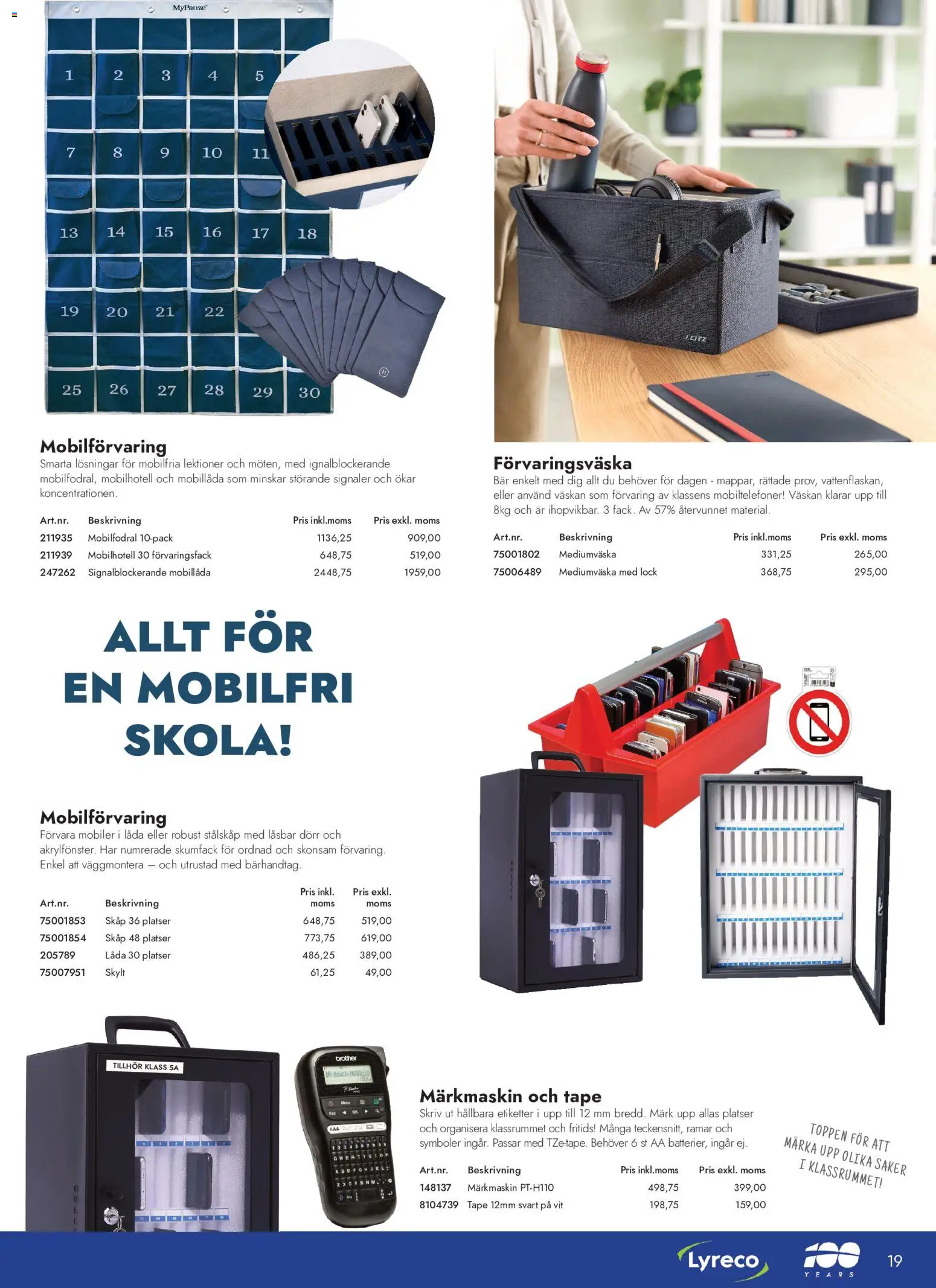 Lyreco reklamblad aktuell från 01/06/2026 | Sida: 19 | Produkter: Skylt, Skåp, Låda, Dörr