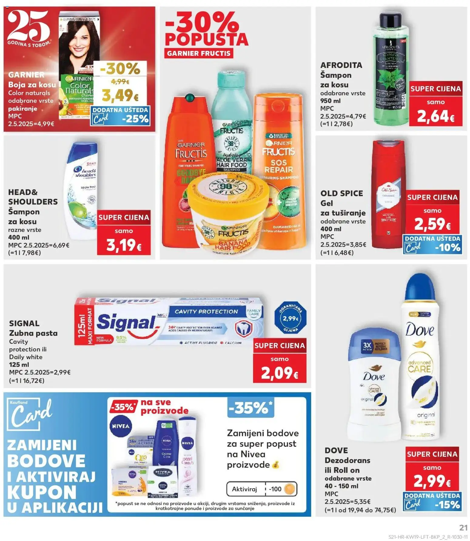 Kaufland katalog | vrijedi od 06.05.2026 | Stranica: 21 | Proizvodi: Gel za tuširanje, Nivea, Dove, Old Spice