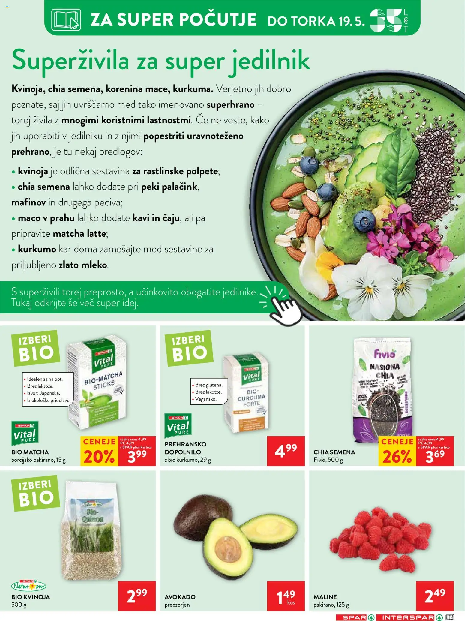 Novi Spar katalog ponudbe – veljaven od 13.05.2026 | Stran: 10 | Izdelki: Maline, Avokado