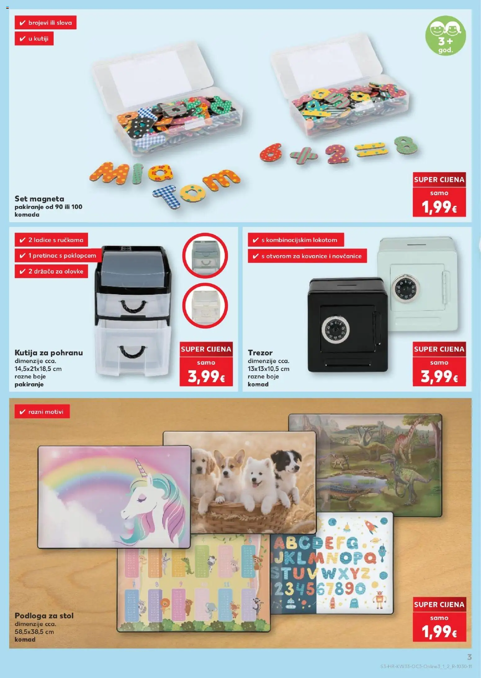 Kaufland katalog | vrijedi od 10.08.2026 | Stranica: 3 | Proizvodi: Kutija, Ladice, Trezor, Podloga