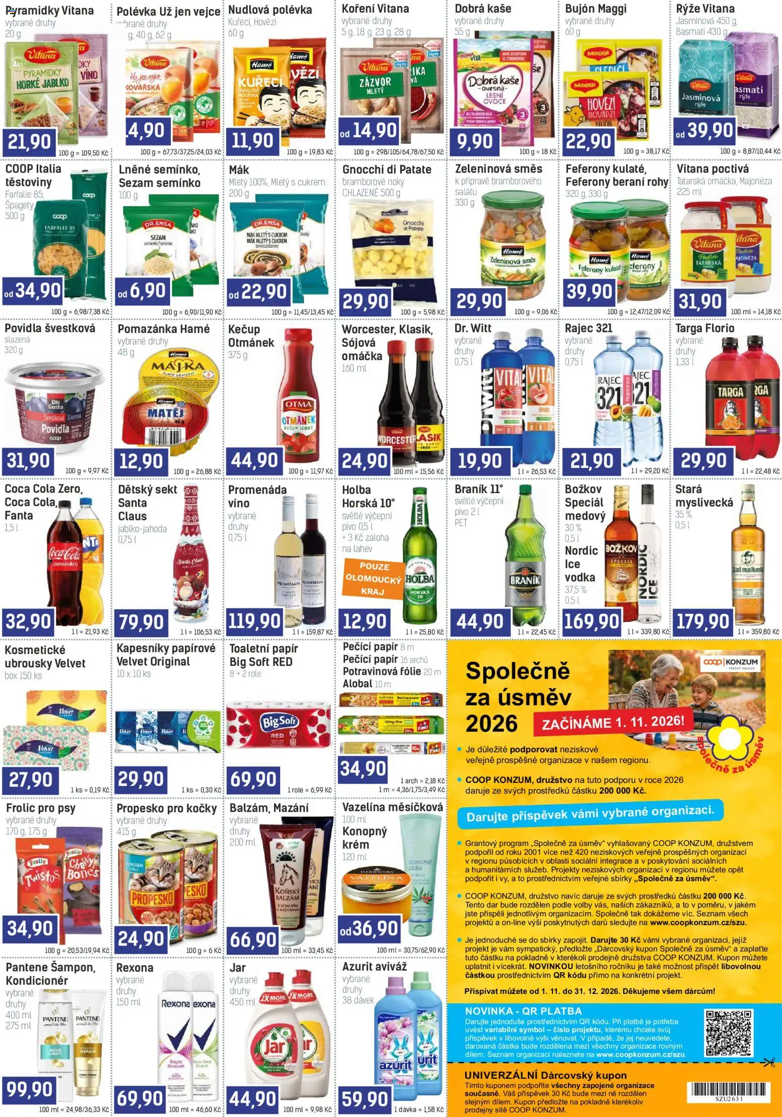 Konzum leták od 04.11.2026 | Strana: 3 | Produkty: Rýže, Noky, Sezam, Pomazánka