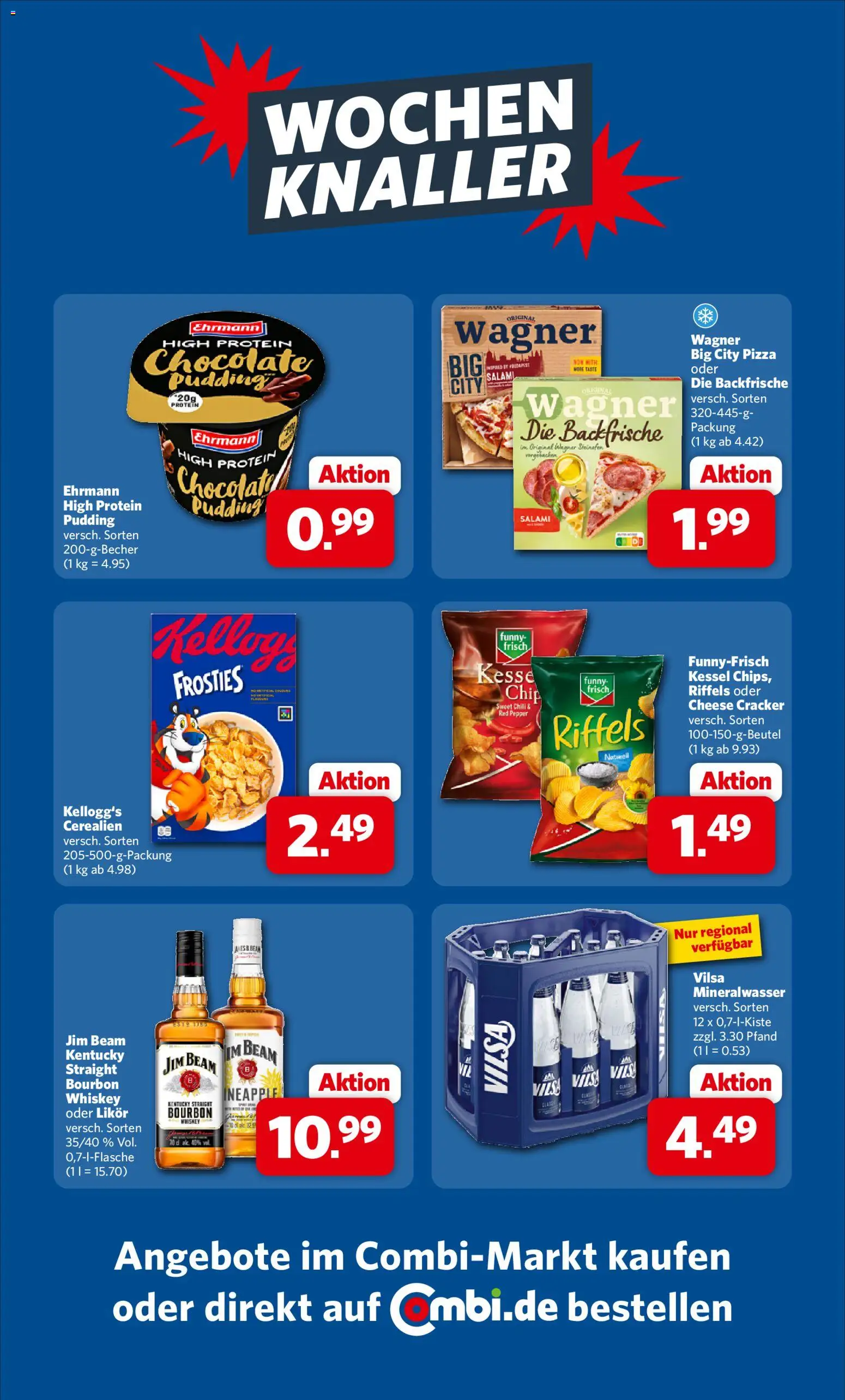 Combi Prospekt – gültig ab 12.10.2026 | Seite: 28 | Produkte: High protein pudding, Kellogg's, Salami, Whiskey