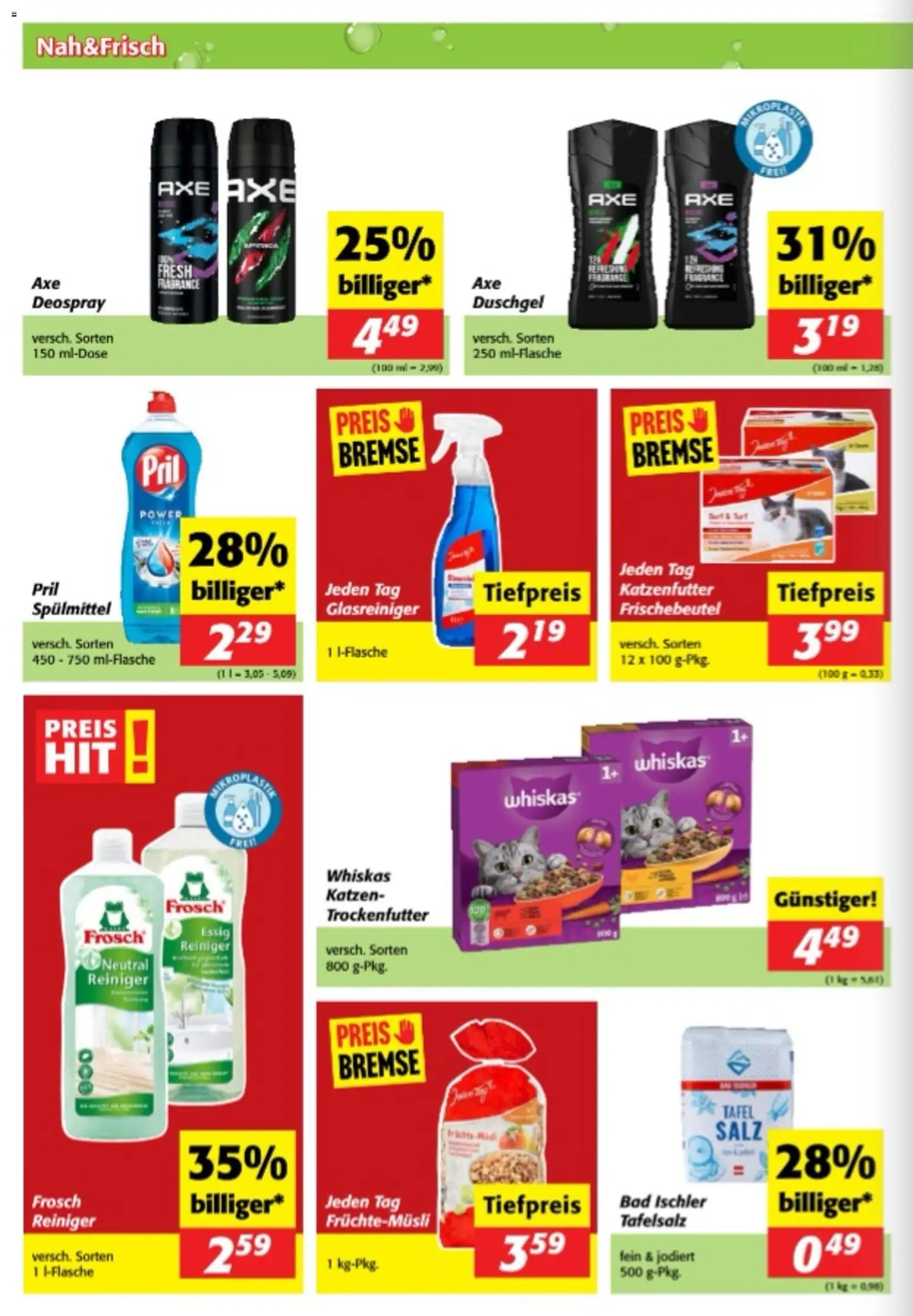 Nah und Frisch Flugblatt gültig ab 22.07.2026 | Seite: 4 | Produkte: Salz, Bad, Duschgel