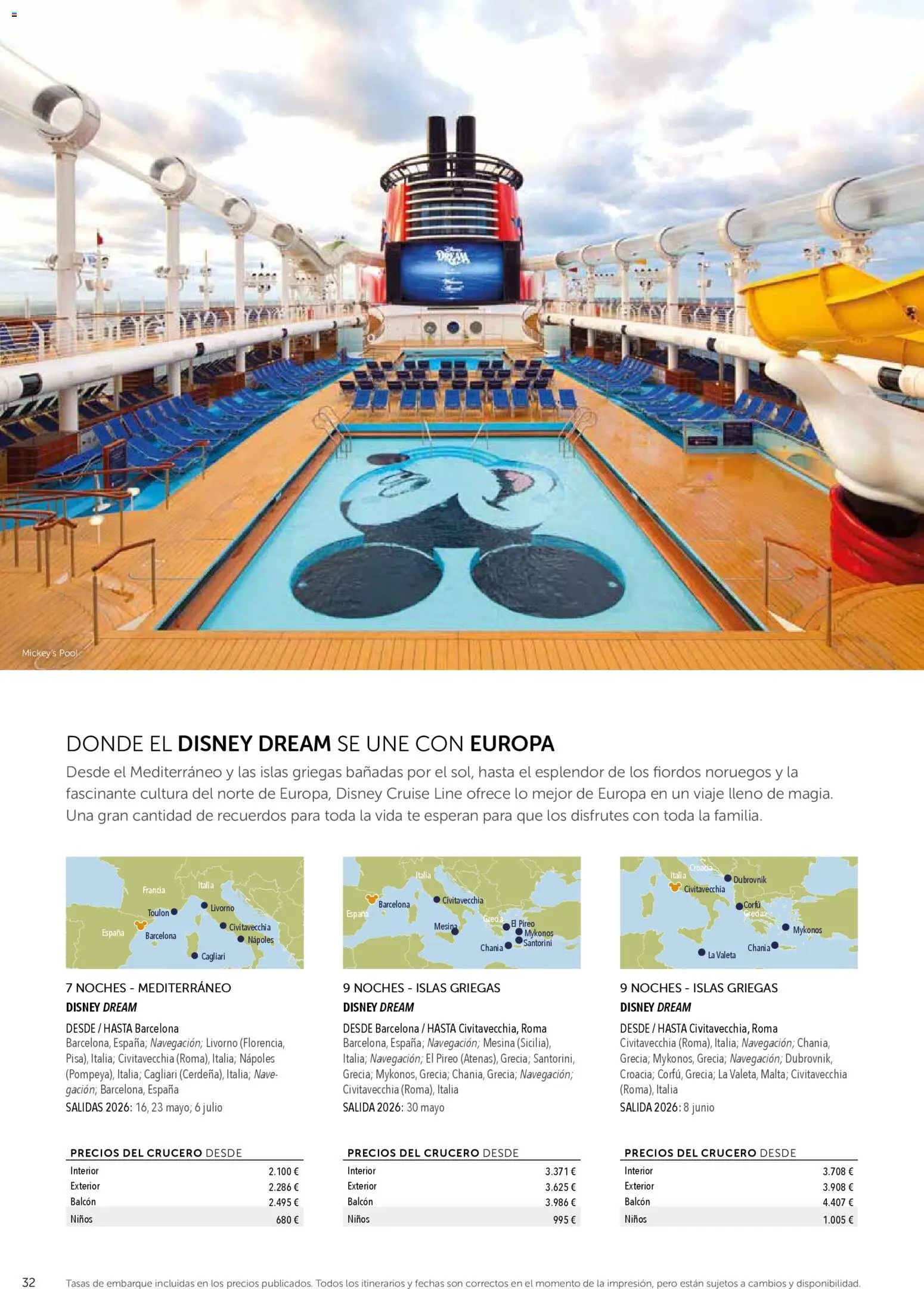 Viajes El Corte Inglés Disney Cruise Line │ válido desde el 07.04.2026 | Página: 32 | Productos: Té